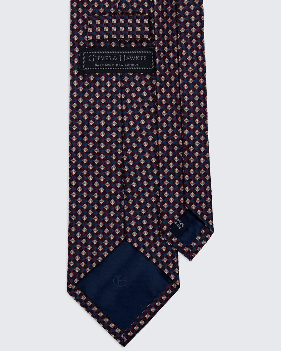 Stanberry Navy Red Texture Tie