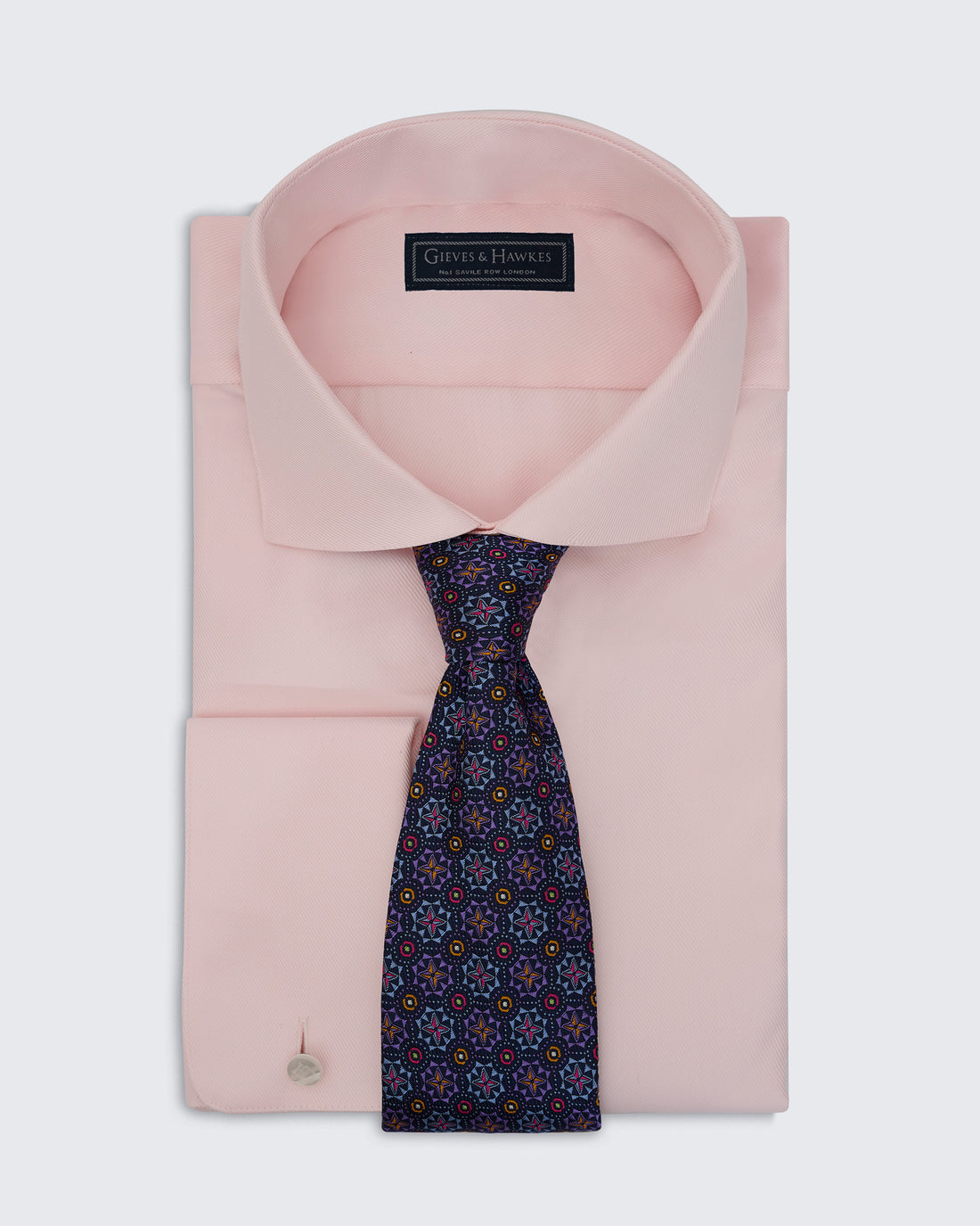 Carberry Silk Geometric Purple Tie