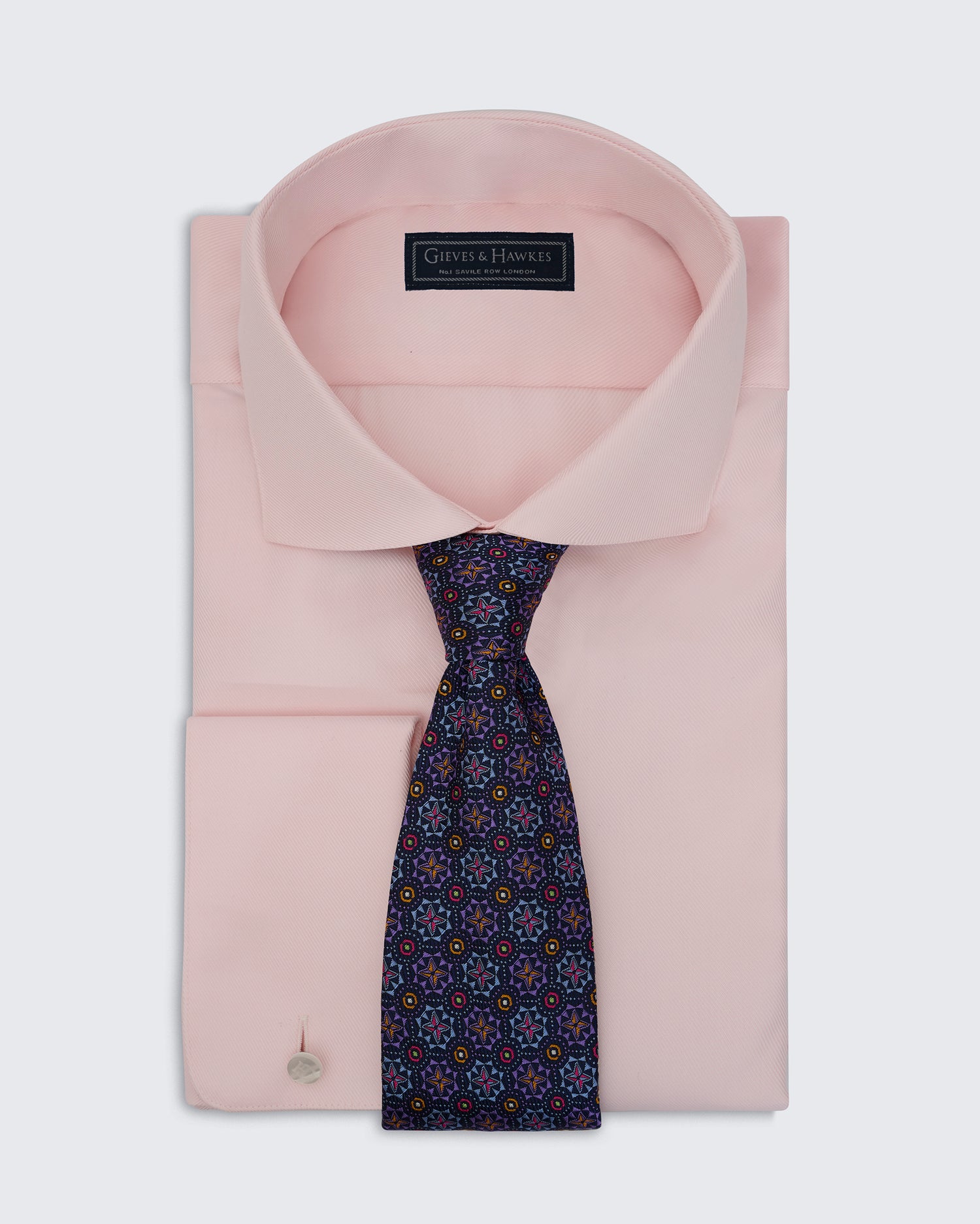 Carberry Silk Geometric Purple Tie