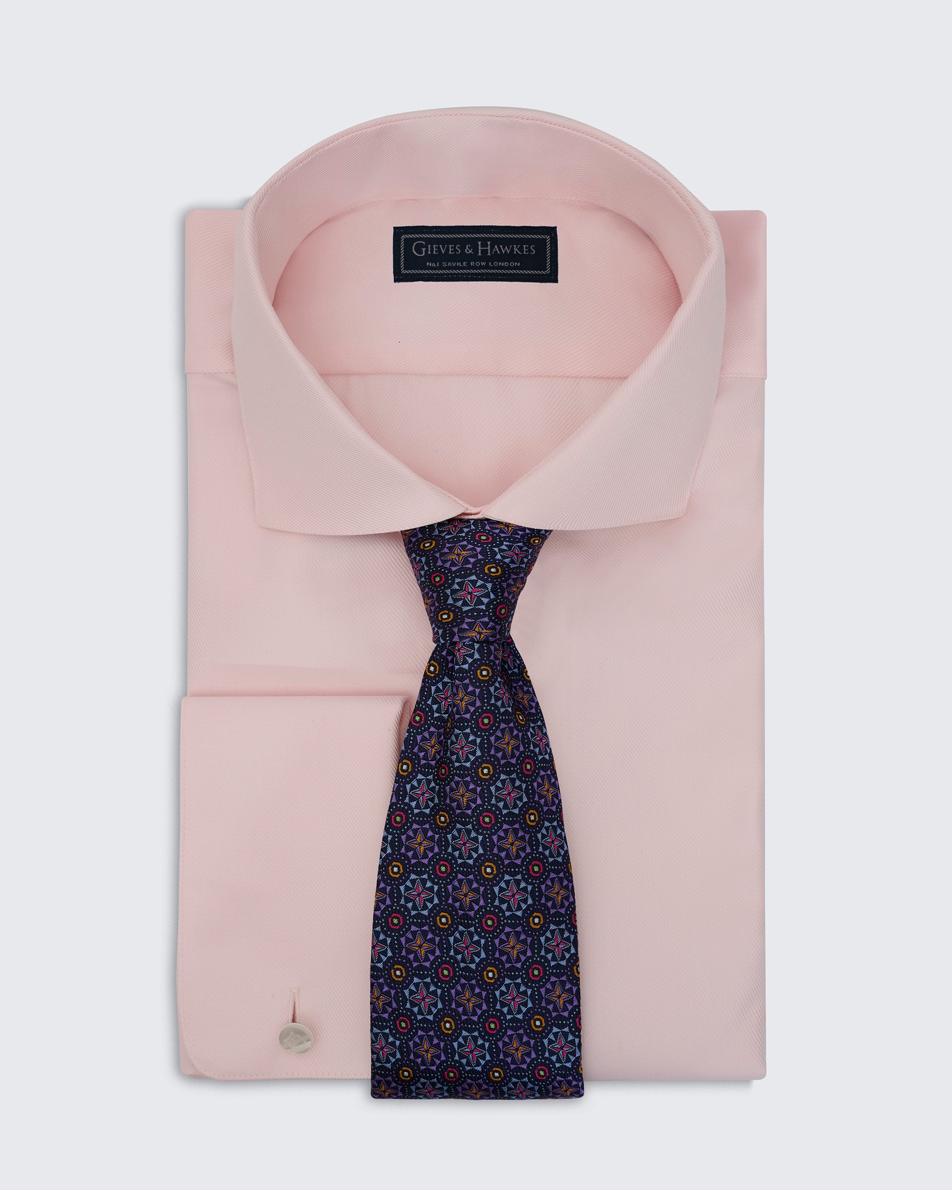 Carberry Silk Geometric Purple Tie