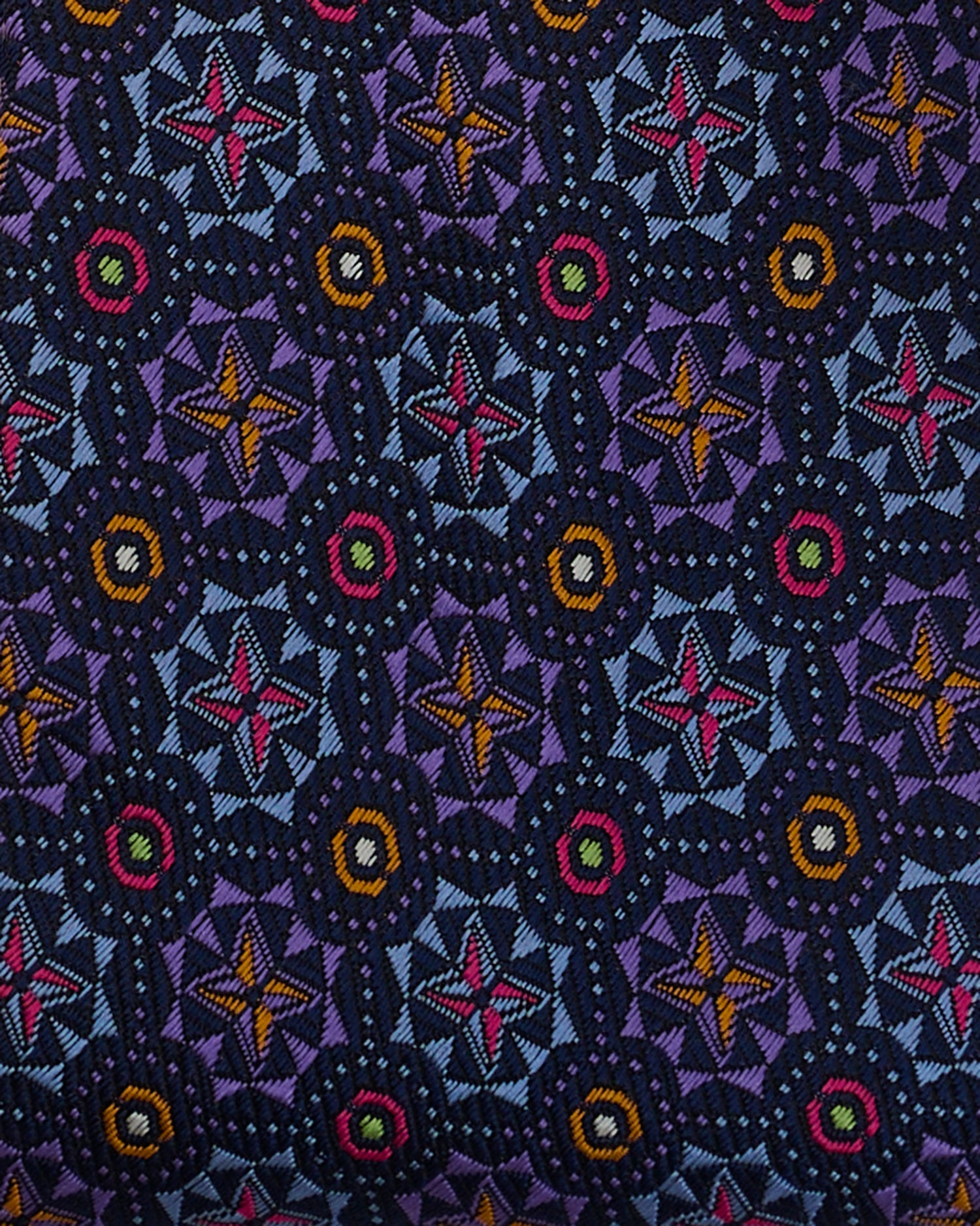 Carberry Silk Geometric Purple Tie