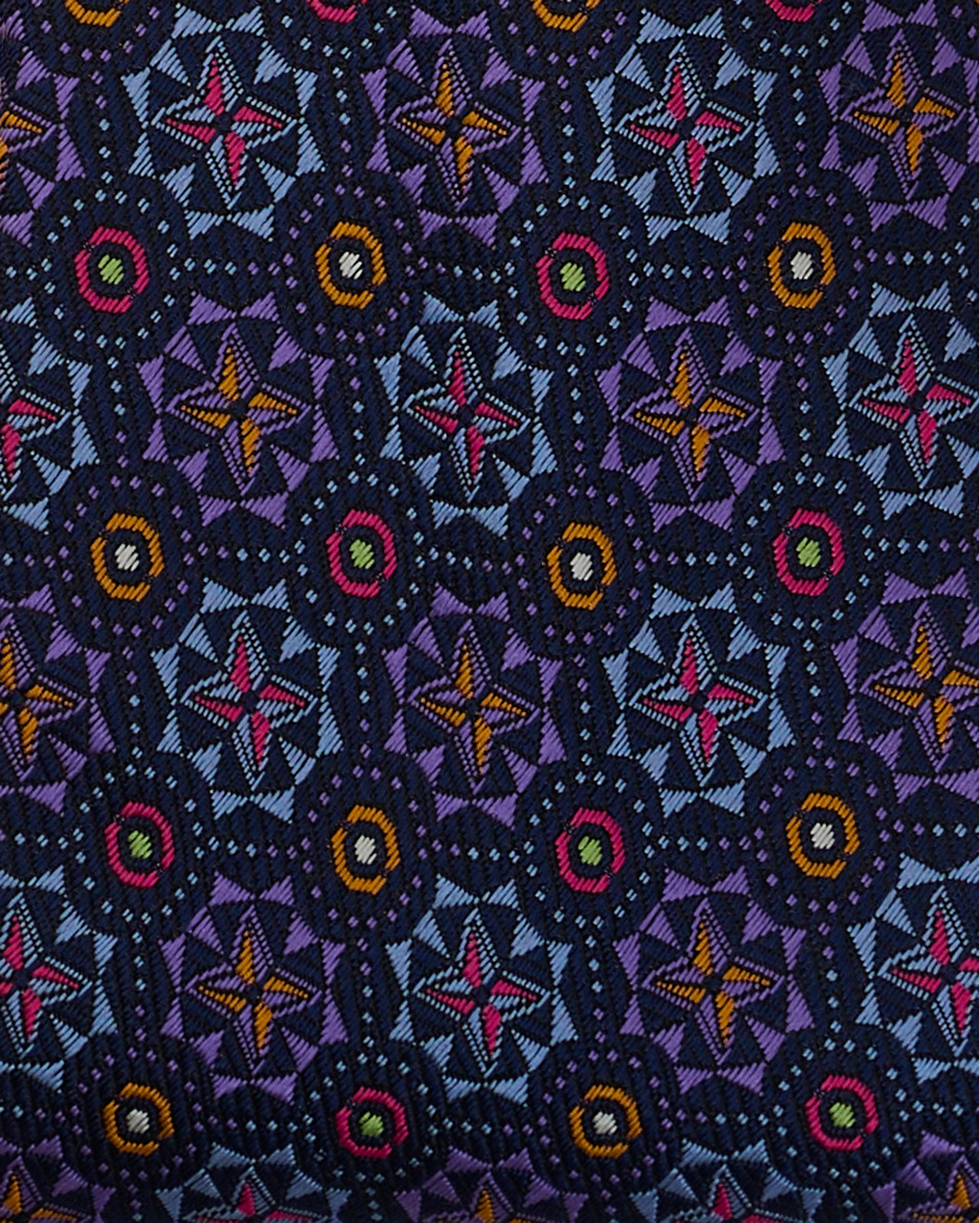 Carberry Silk Geometric Purple Tie