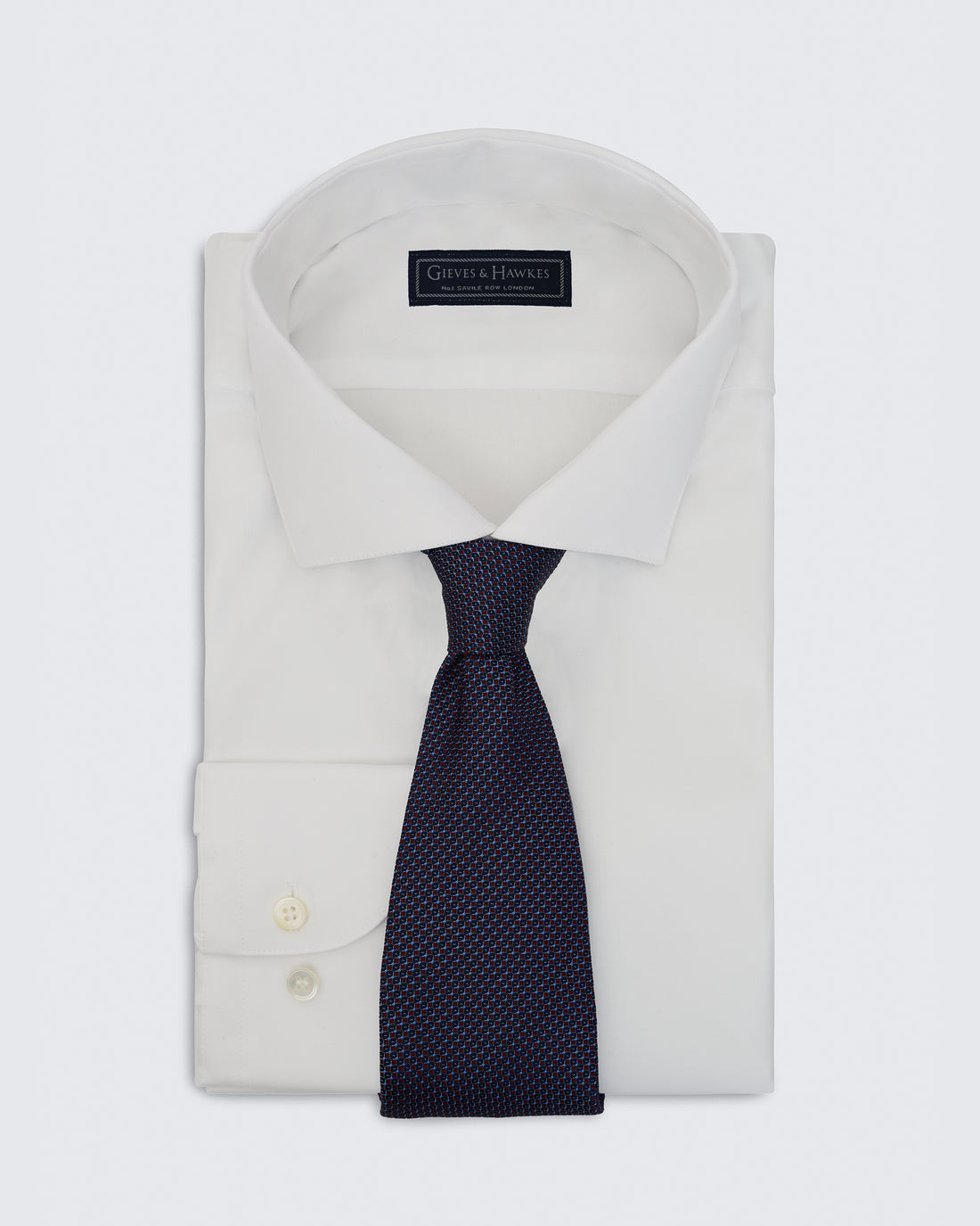 Carberry Navy &amp; Red Round Neat Tie