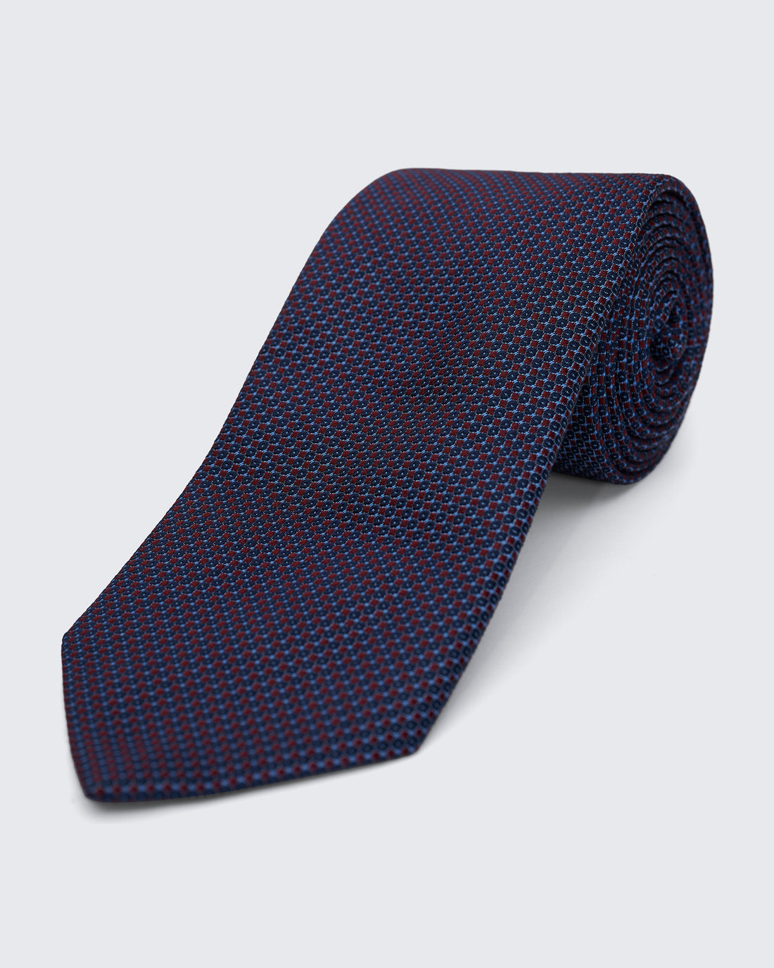 Carberry Navy &amp; Red Round Neat Tie