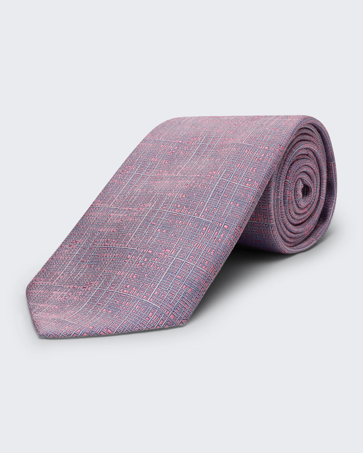 Rowberry Pink/Blue Crosshatch Tie