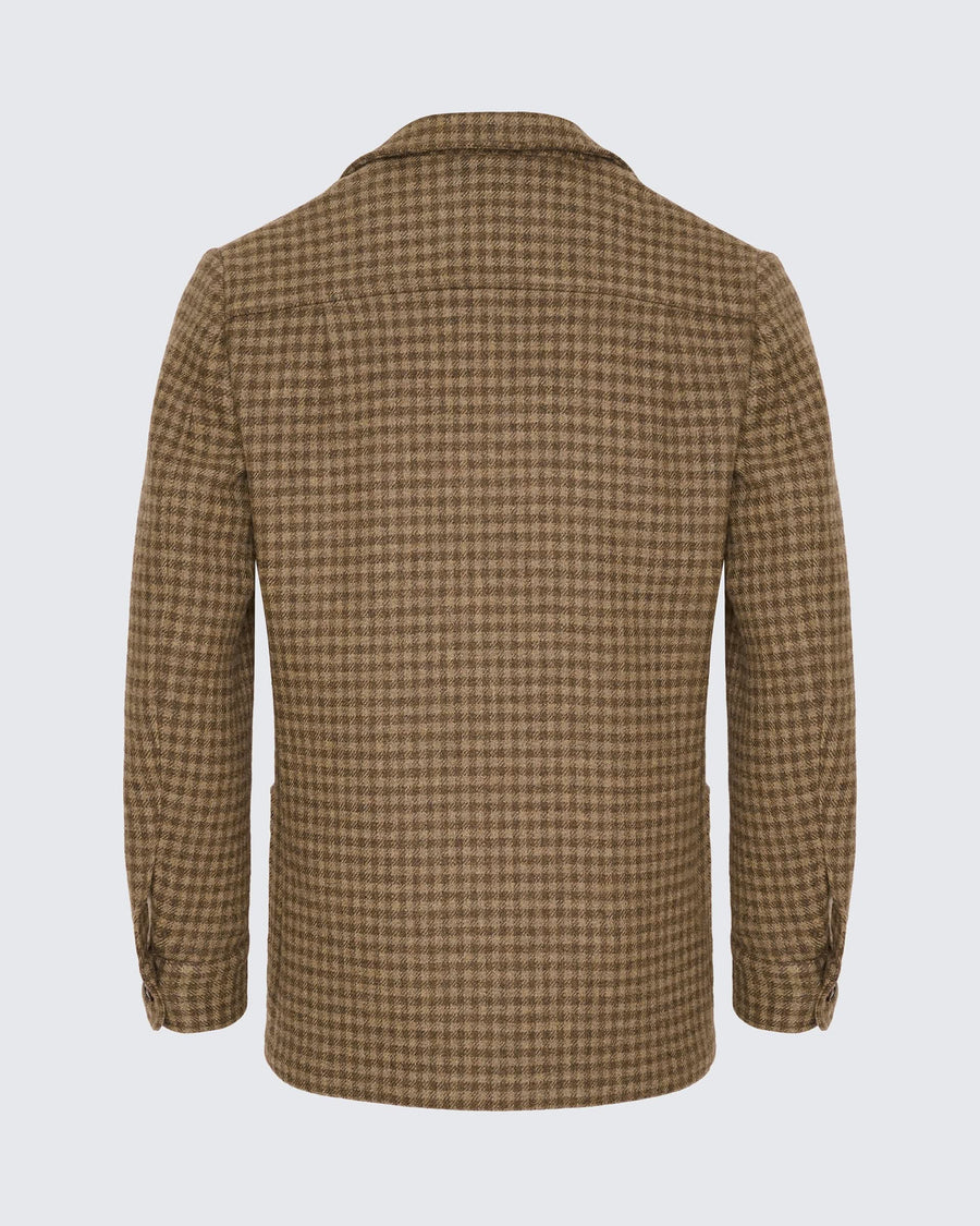 Carie Gingham Virgin Wool & Cashmere Double Faced Shacket