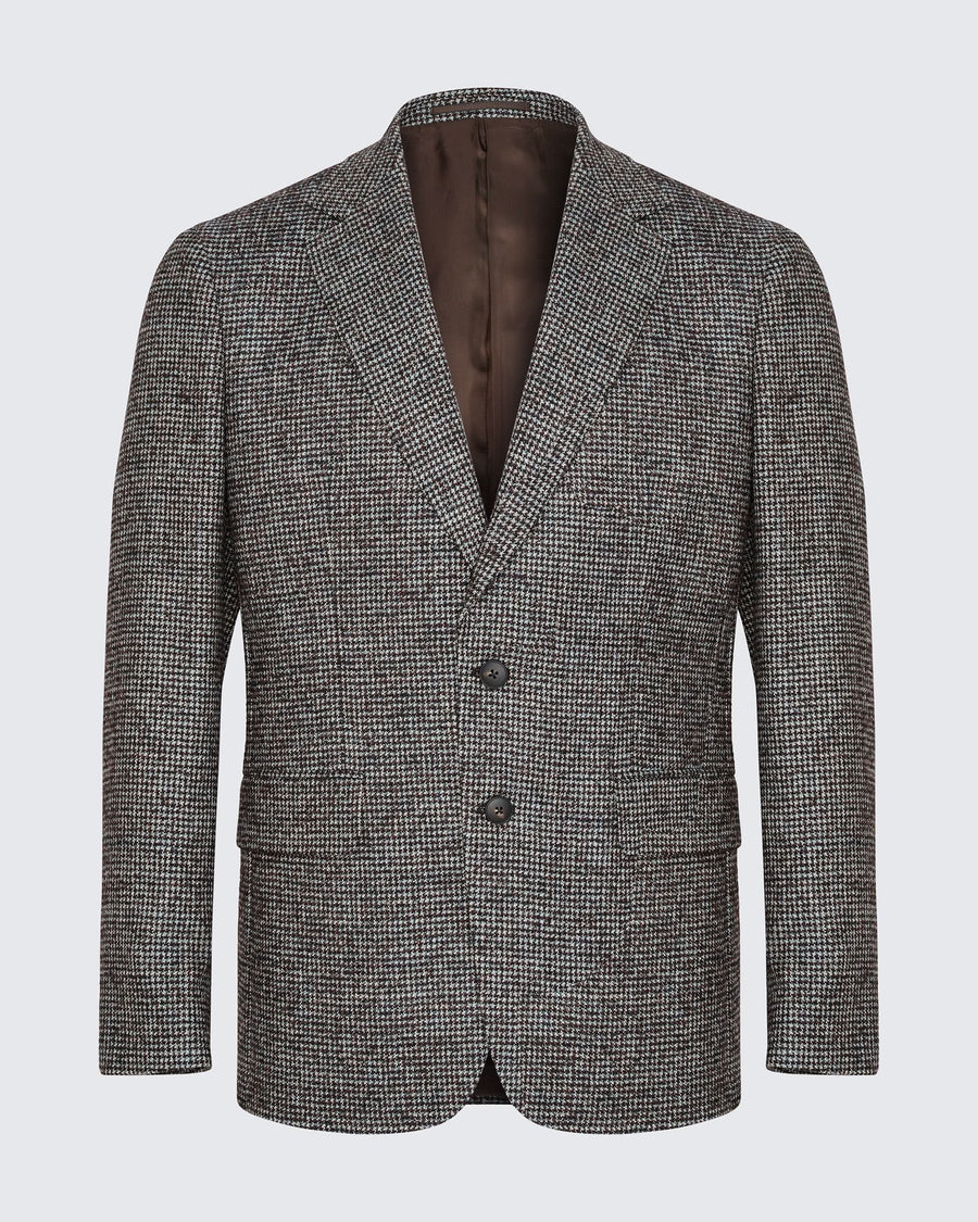 Cartney Puppytooth Wool Alpaca & Nylon Blazer Multi
