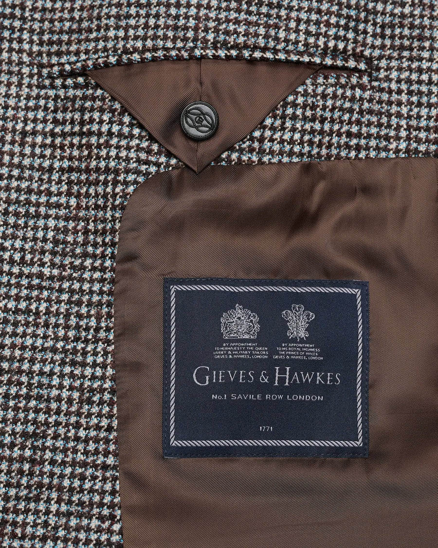 Cartney Puppytooth Wool Alpaca & Nylon Blazer Multi