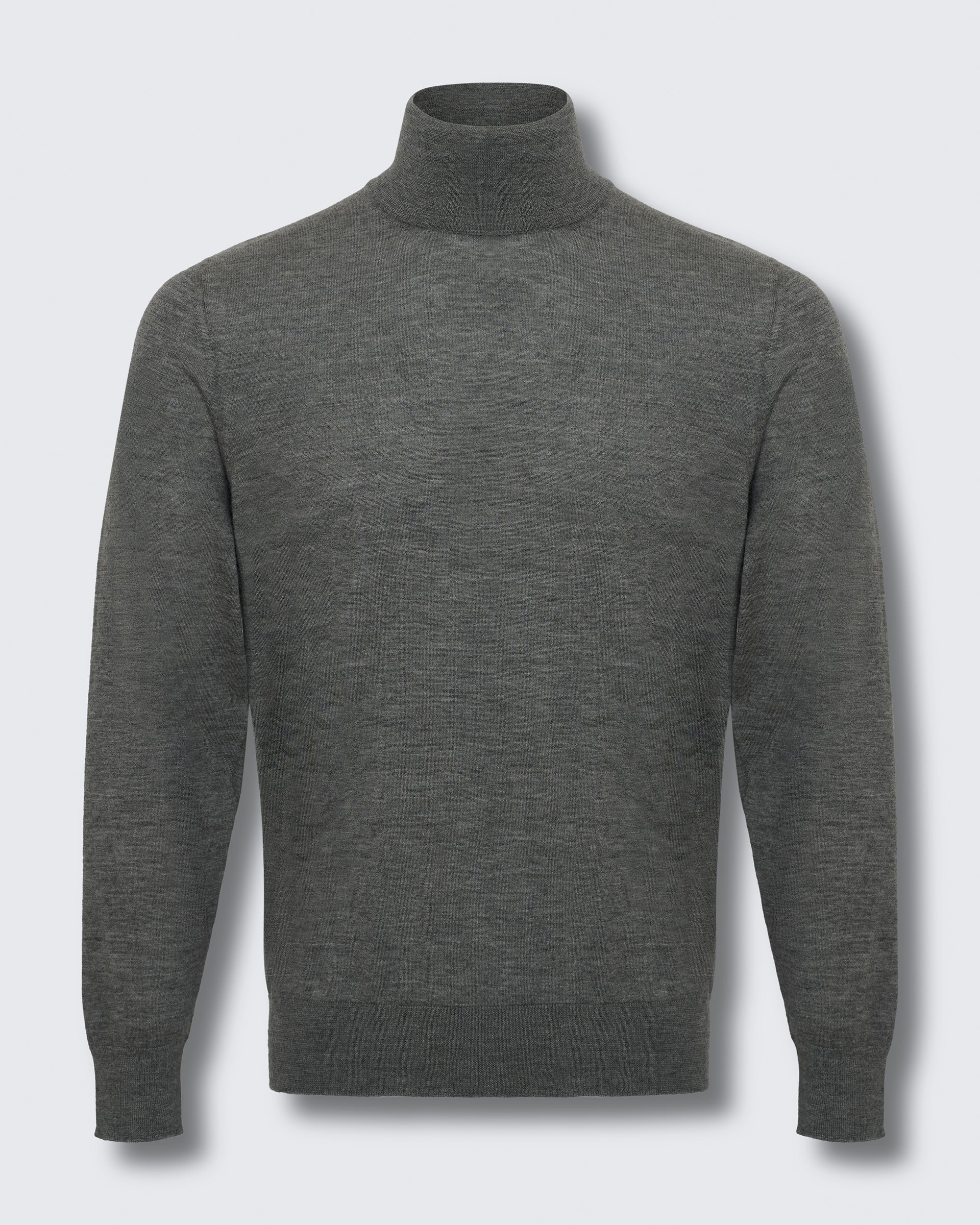 Cashmere Knitted Roll Neck Grey