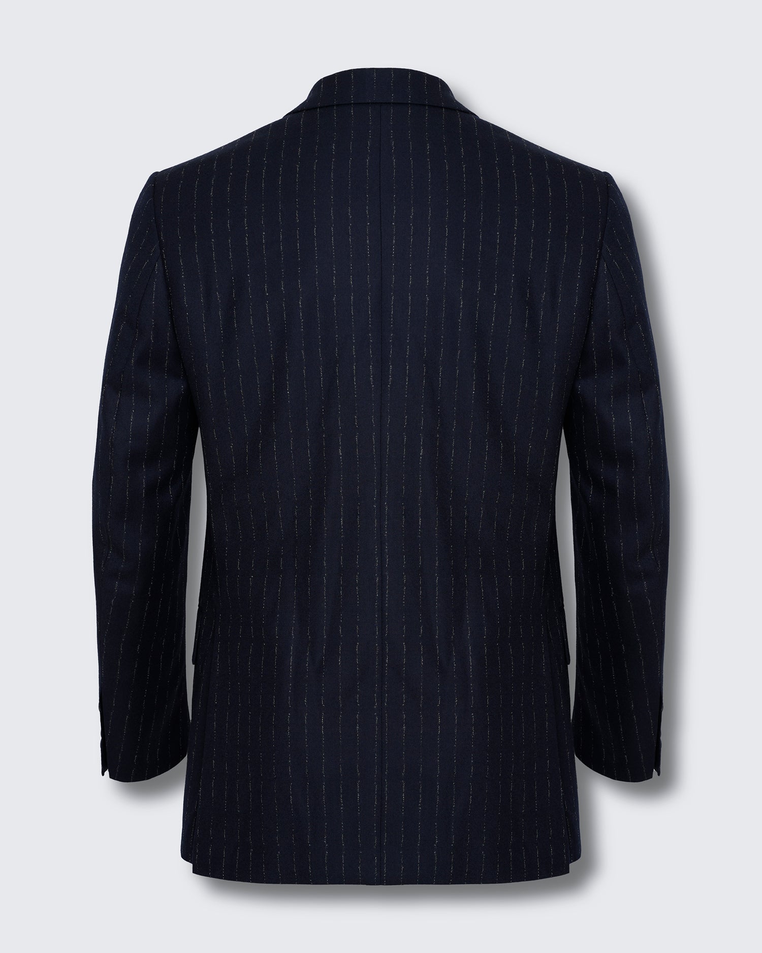 Churchill Suit Double Breasted Jacket Navy Morse Code Flannel