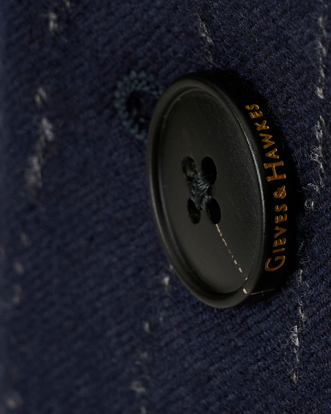 Churchill Suit Jacket Navy Morse Code Flannel