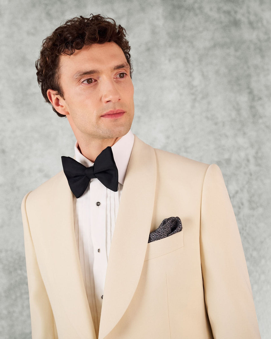 Colomb Wool Tuxedo Jacket Ecru