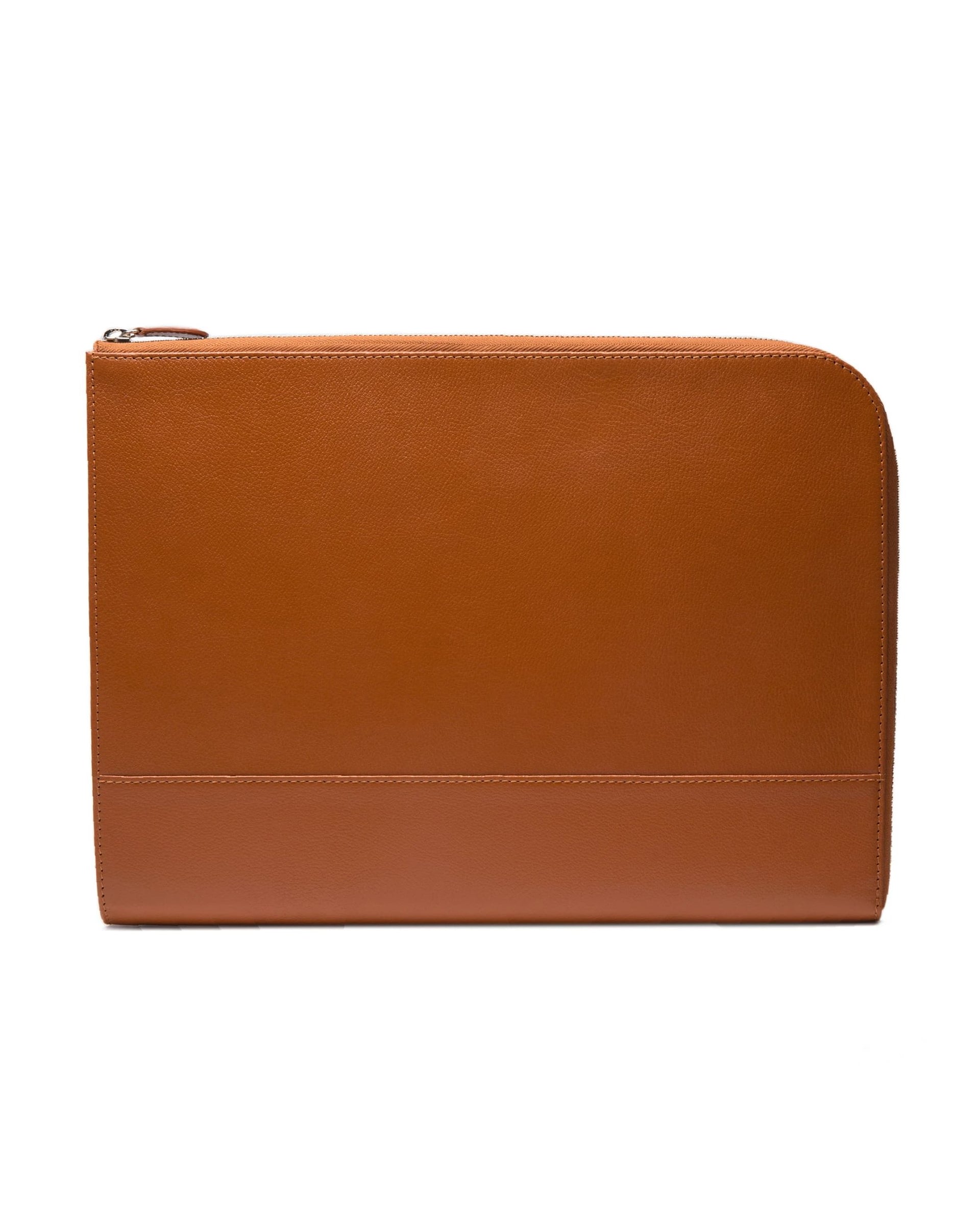 Capra Large Zip Pouch Tan
