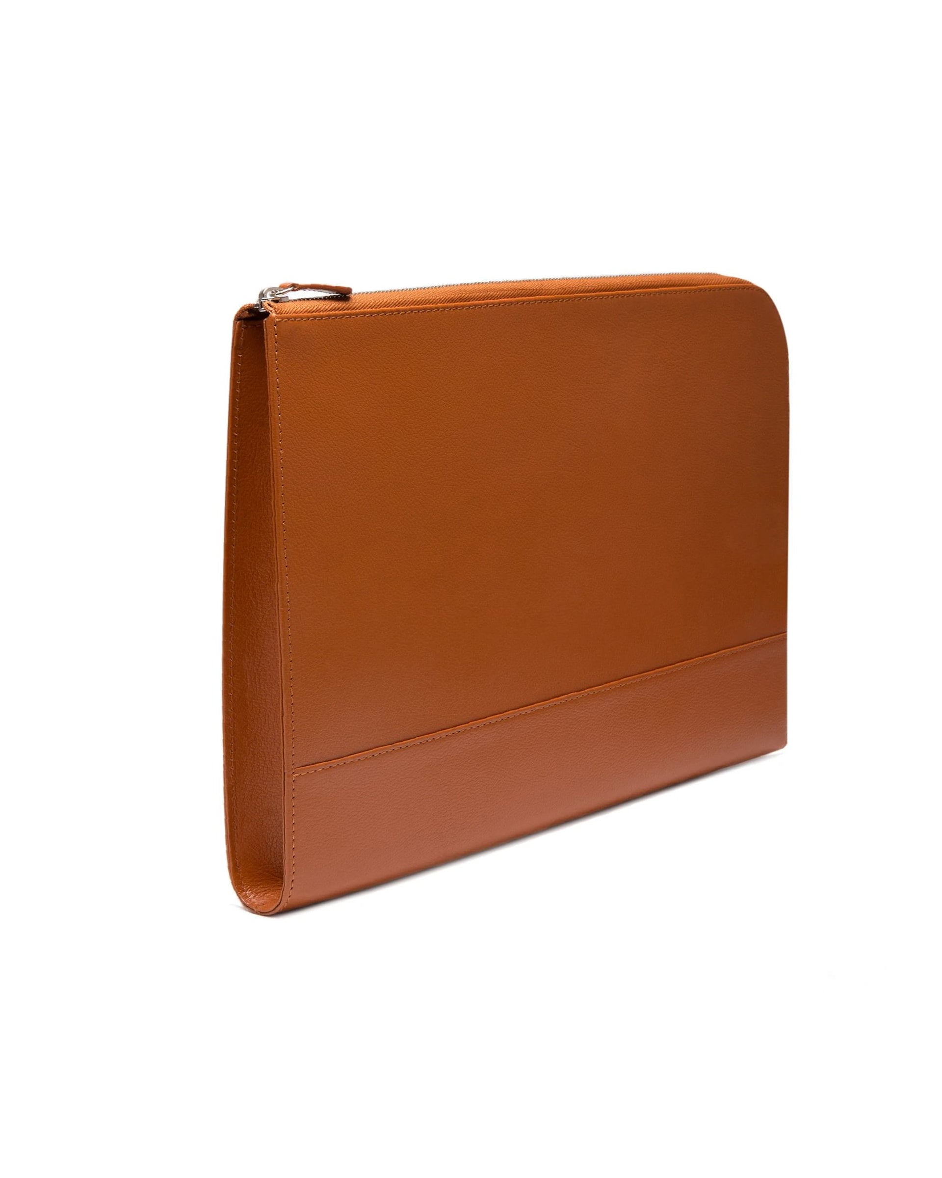 Capra Large Zip Pouch Tan