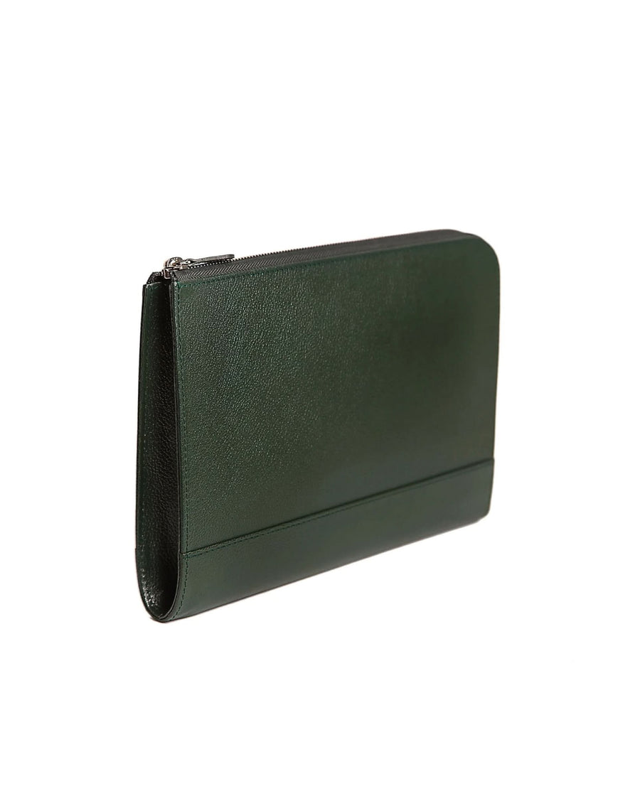 Capra Medium A5 & Ipad Zip Pouch Forest Green