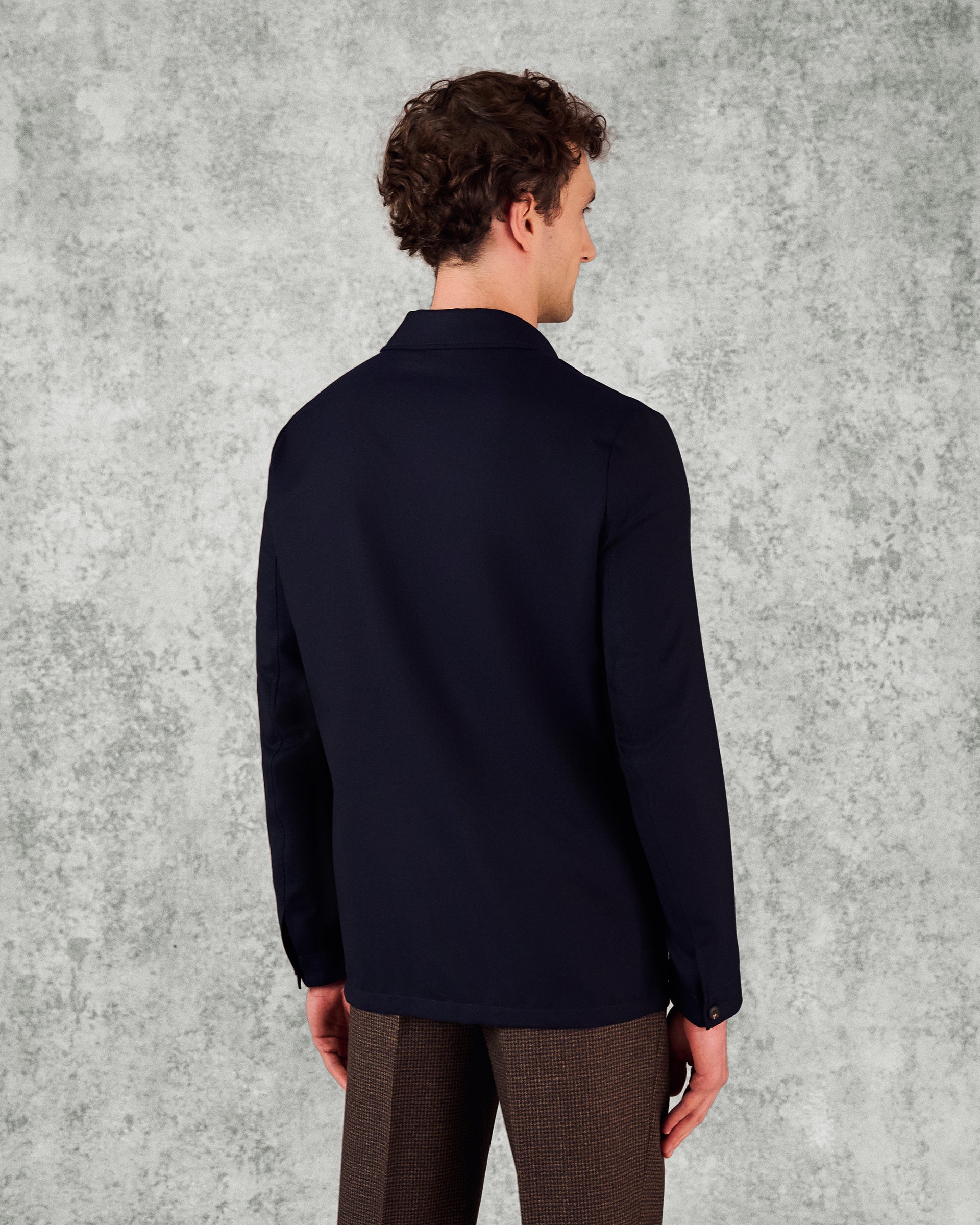 Cuddy Shirt Hopsack Navy