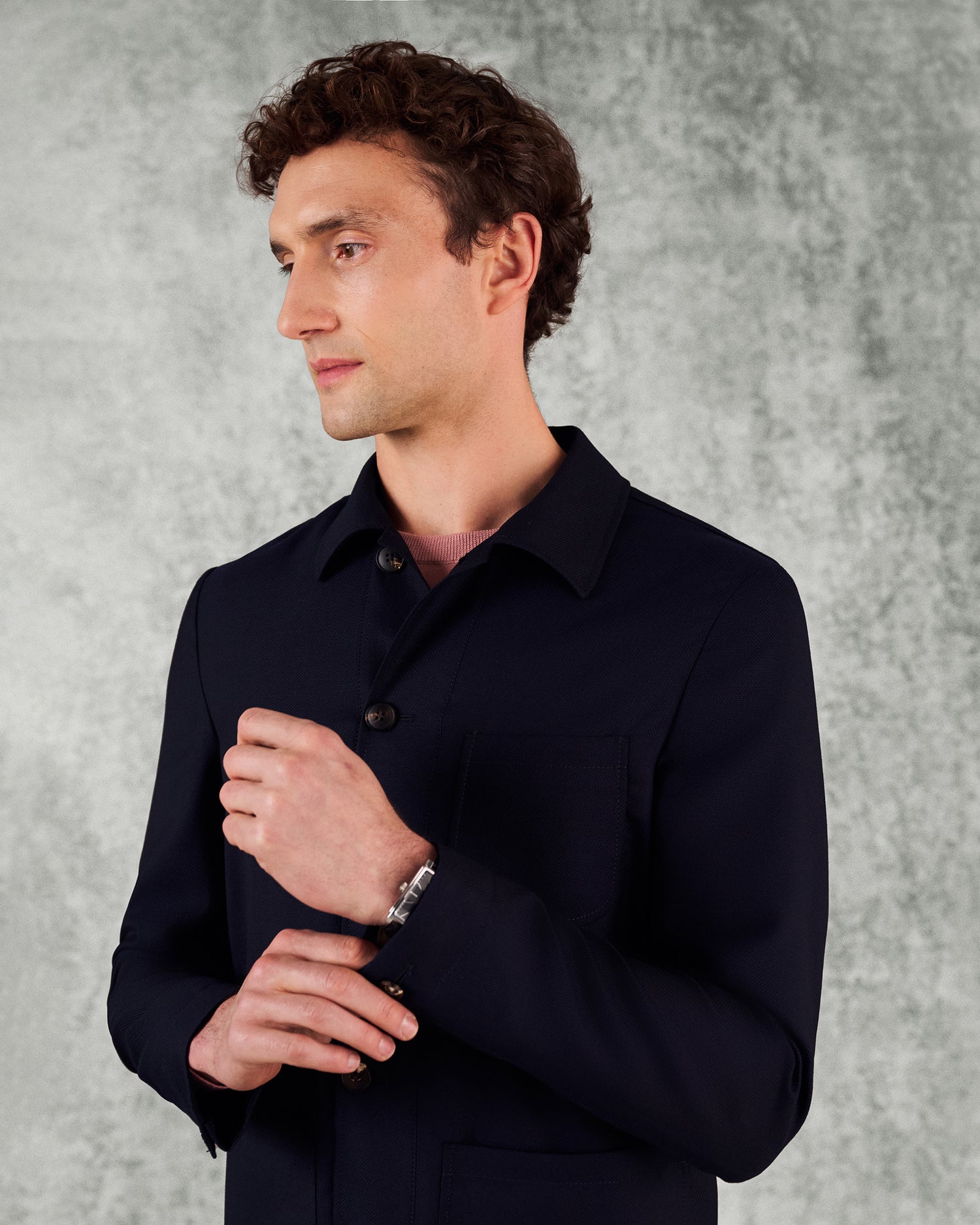 Cuddy Shirt Hopsack Navy