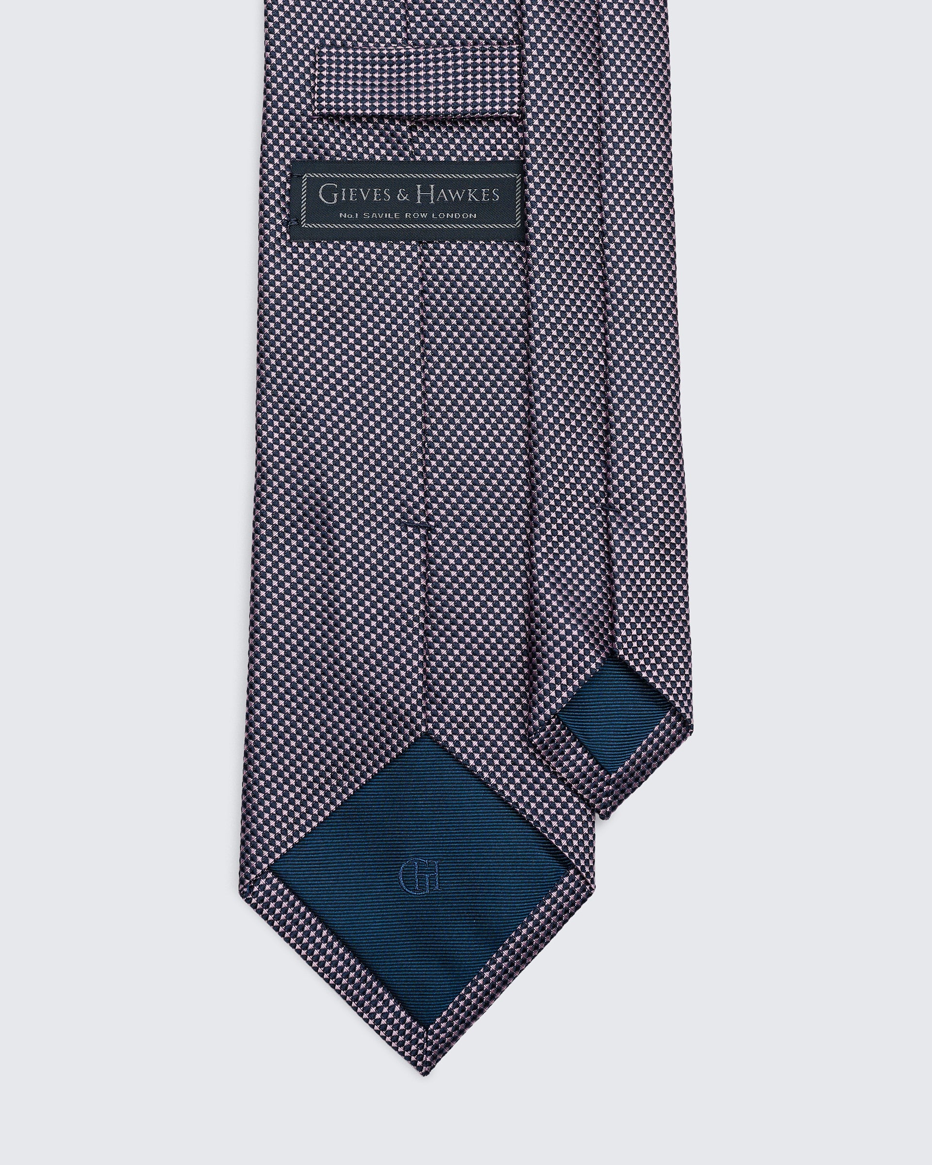 Carberry Neat Silk Tie Pink/Blue