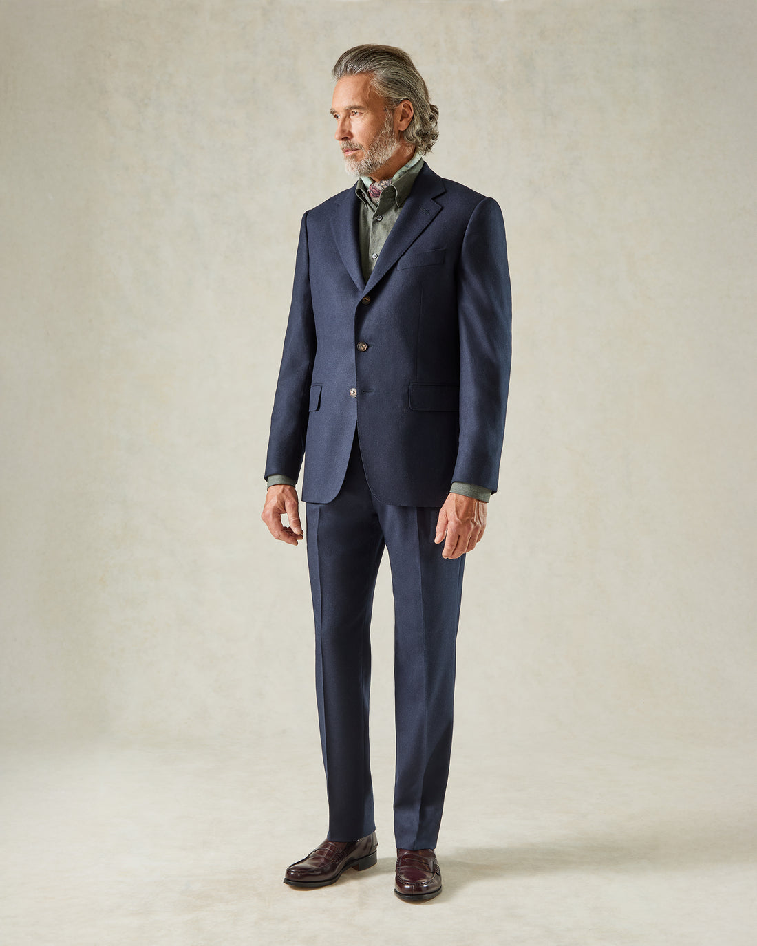 Cartwright Navy Flannel Suit