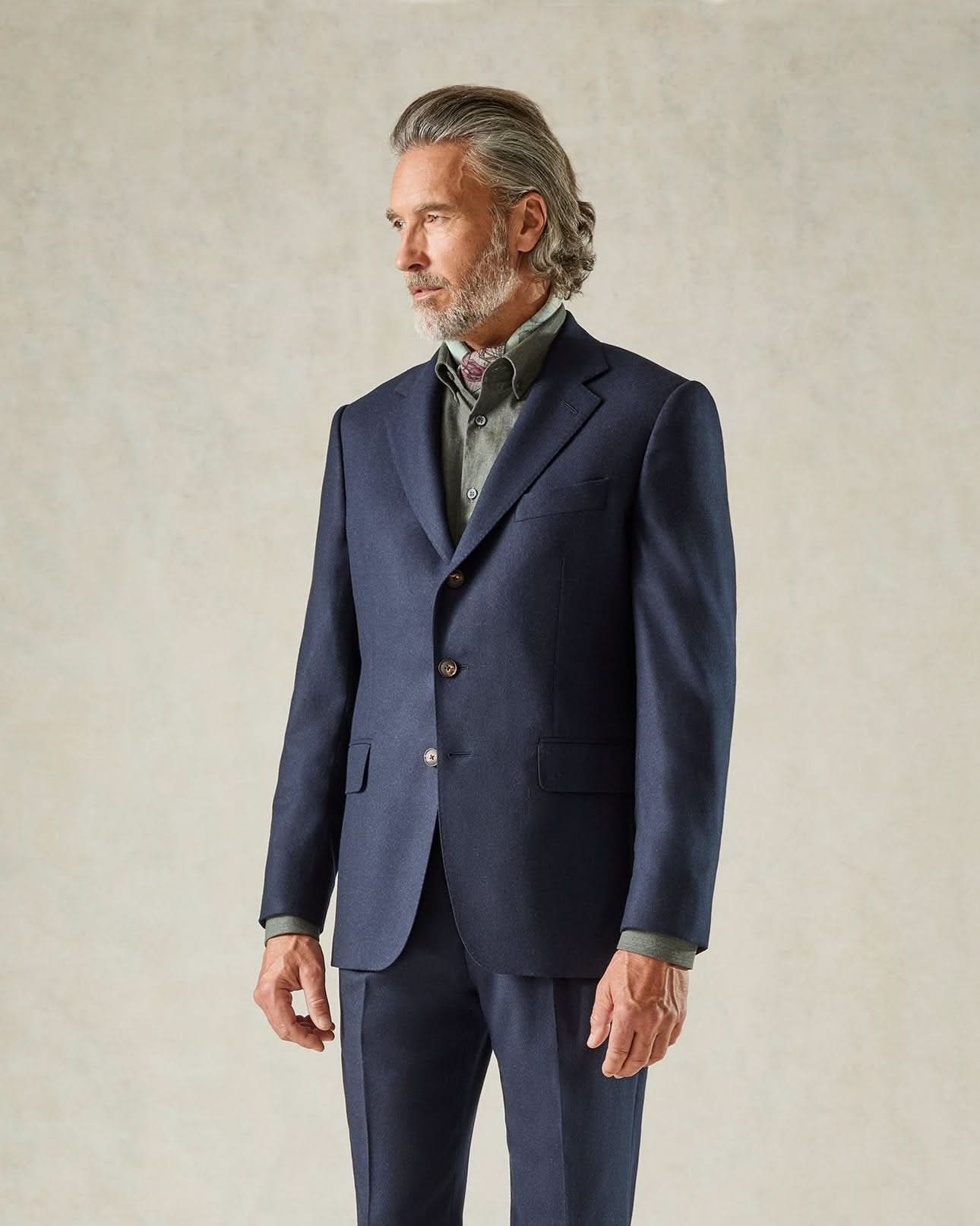 Cartwright Flannel Suit Jacket Navy