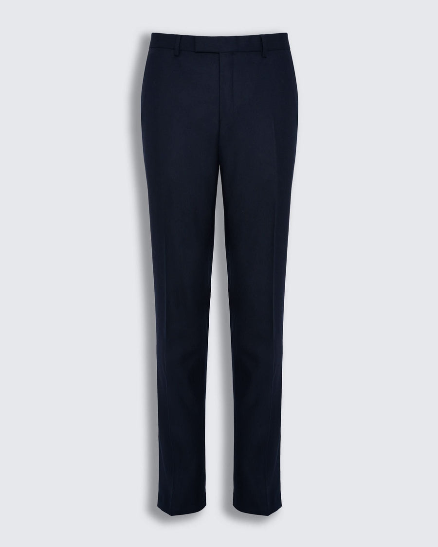 Anderson Wool Single Pleated Suit Trouser Navy