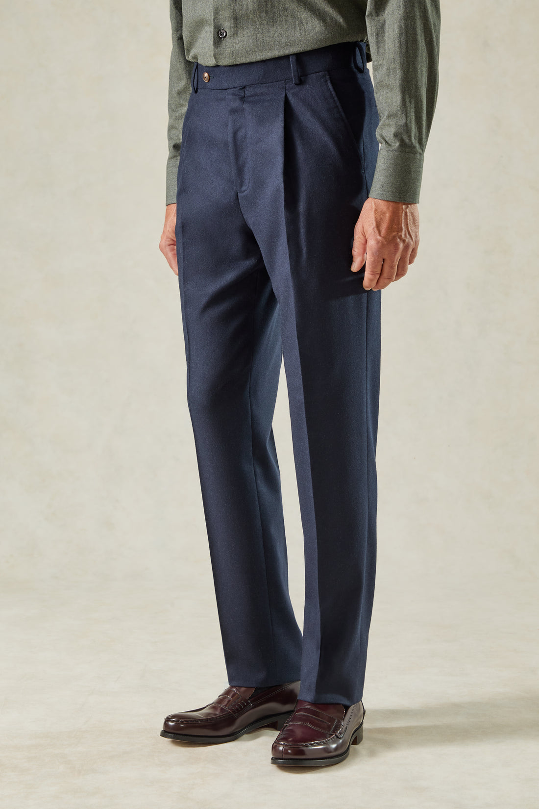 Cartwright Wool Flannel Suit Trouser Navy