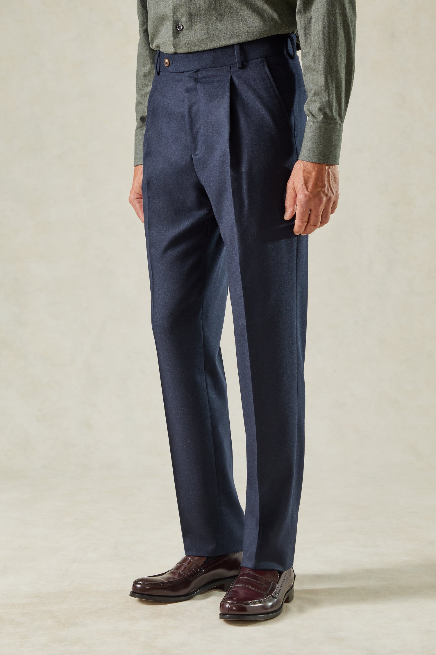 Cartwright Wool Flannel Suit Trouser Navy