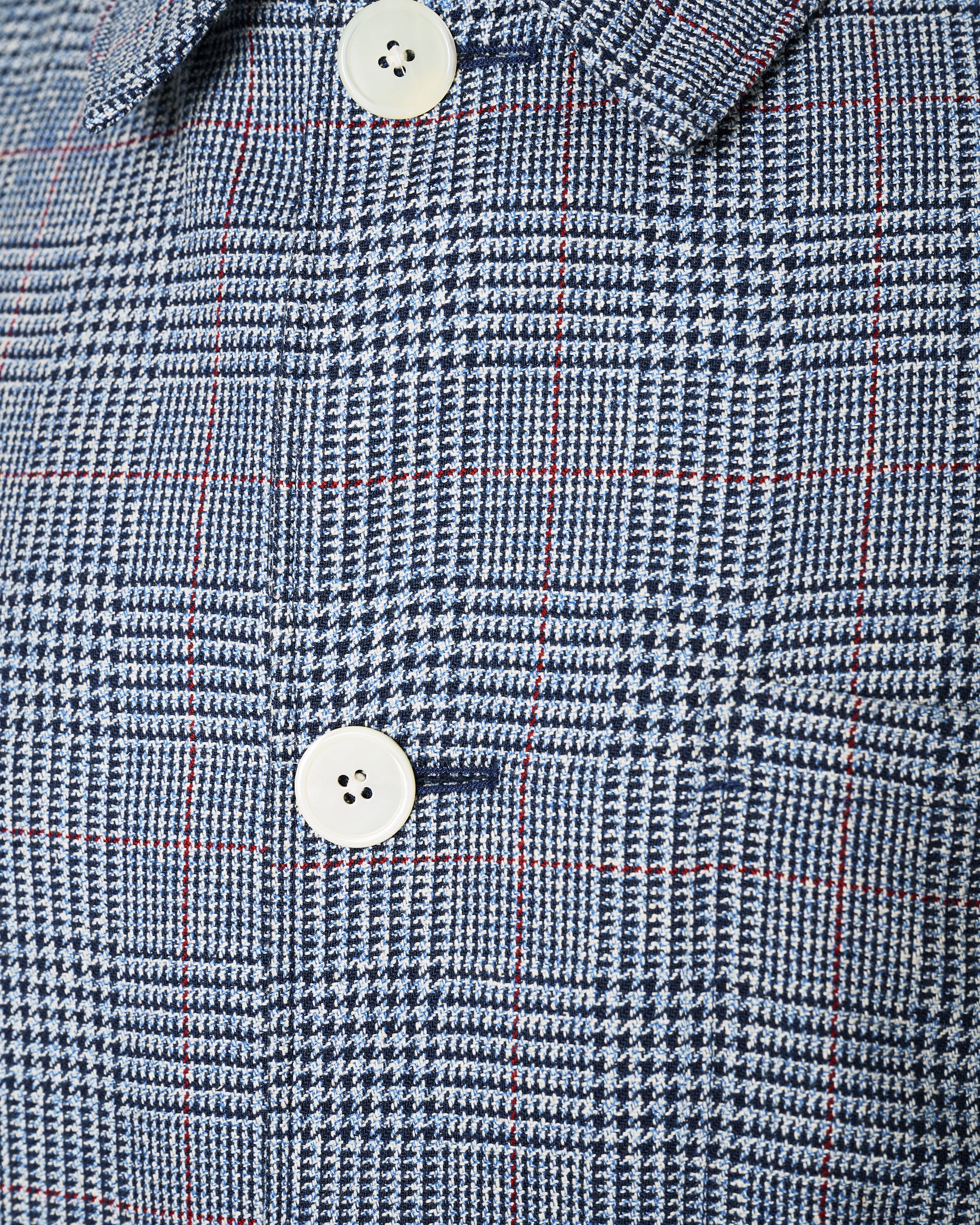 Collins Wool &amp; Silk Checked Shaket Navy