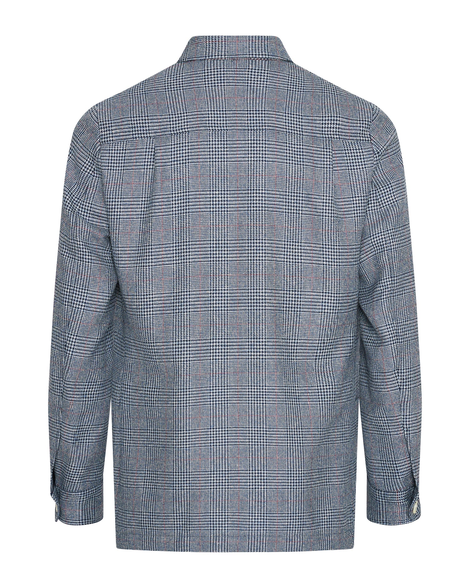 Collins Wool &amp; Silk Checked Shaket Navy