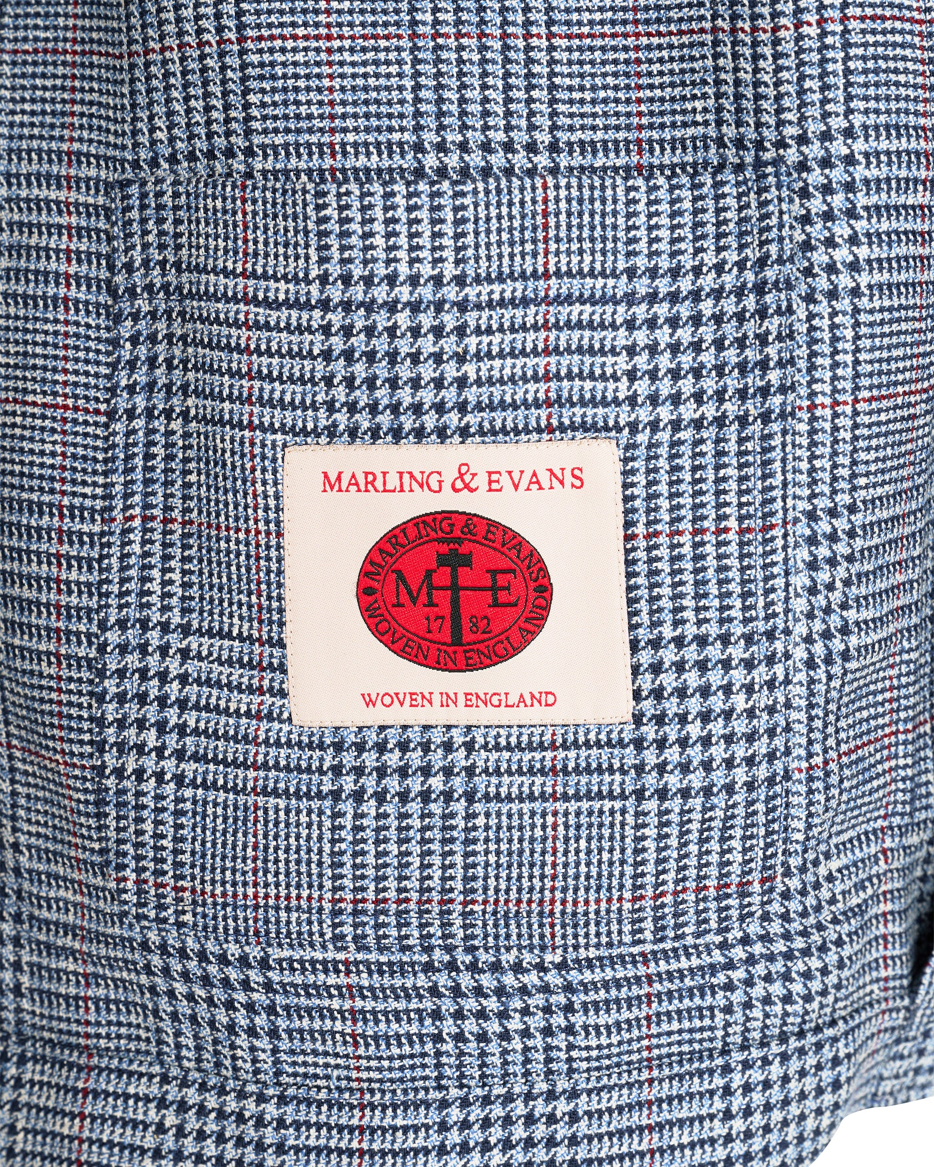 Collins Wool &amp; Silk Checked Shaket Navy