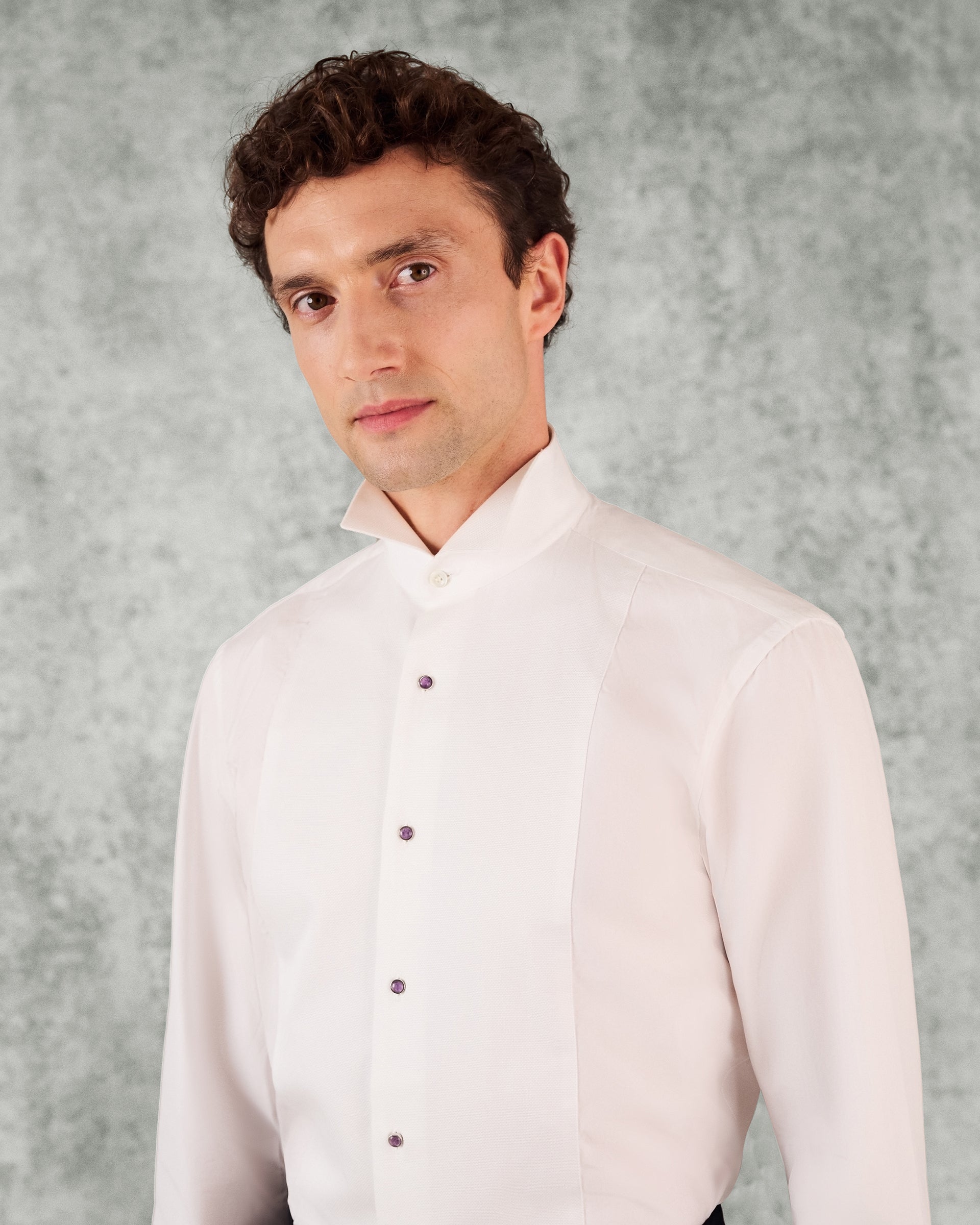 Dalton Double Cuff Wing Tip Collar Dress Shirt White