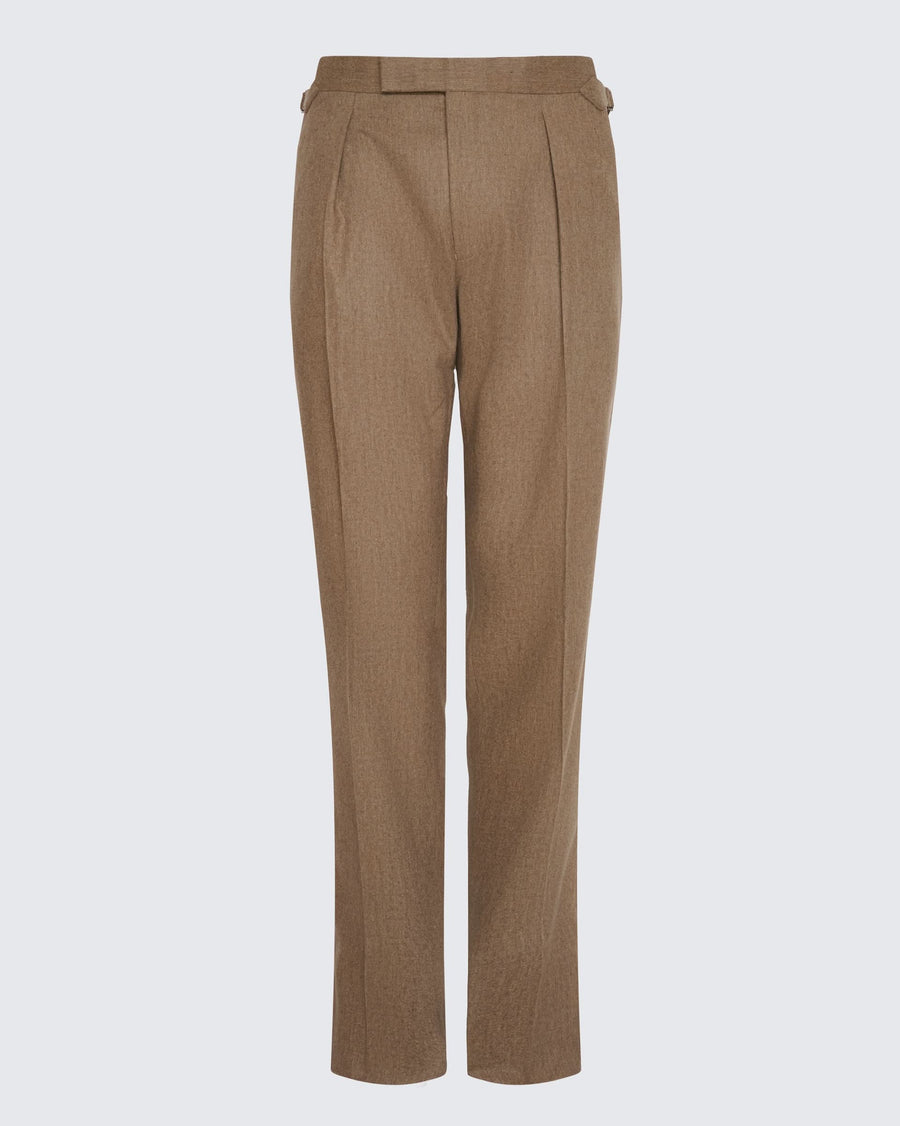 Daniels Flannel Wool Single Pleated Suit Pant