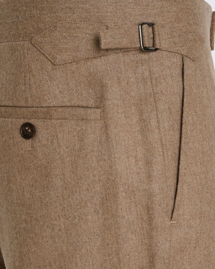 Daniels Flannel Wool Single Pleated Suit Pant