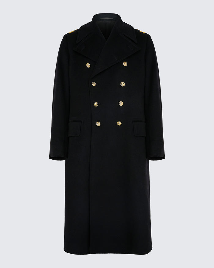 Royal Navy double-breasted Greatcoat made from 100% British wool doeskin. (Al...