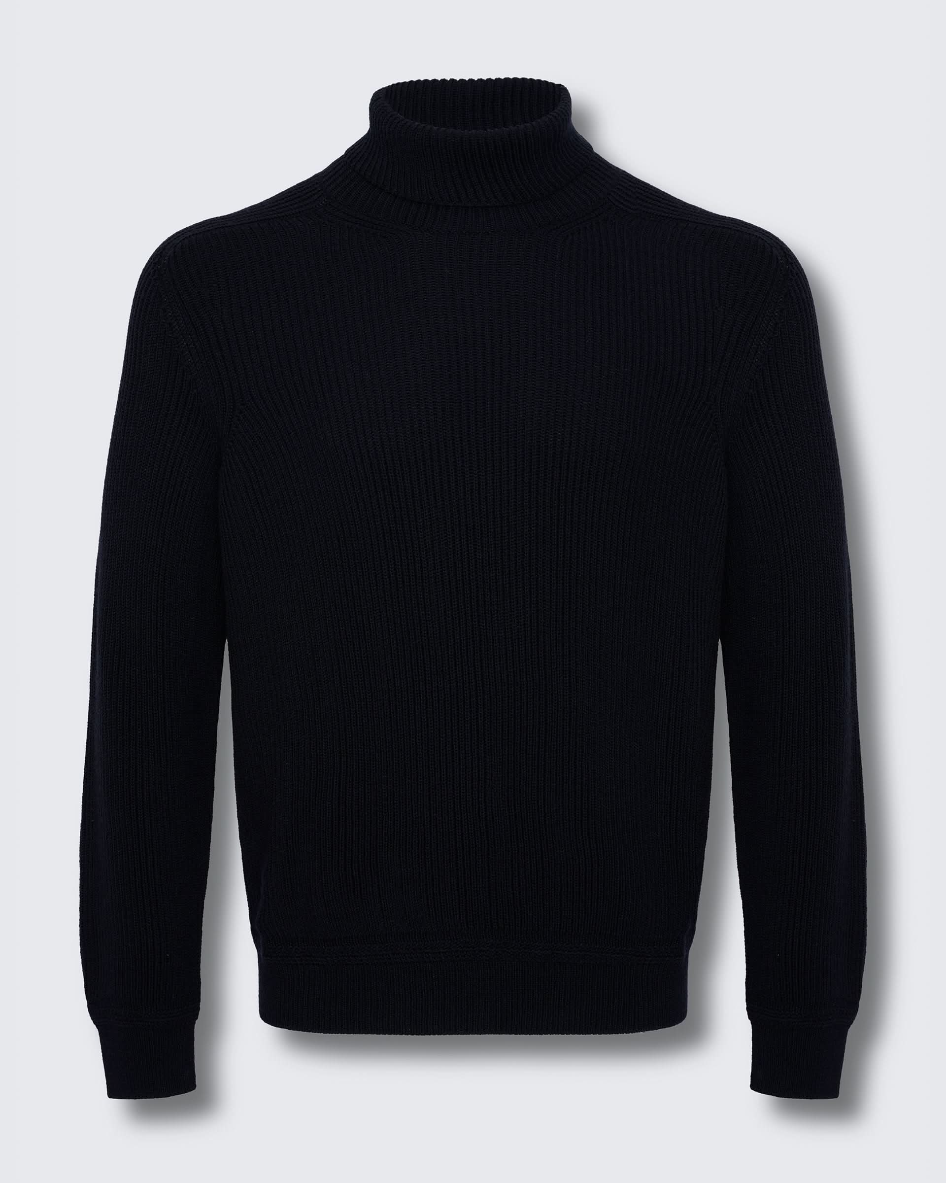 Denison Merino Wool Chunky Knit Roll Neck