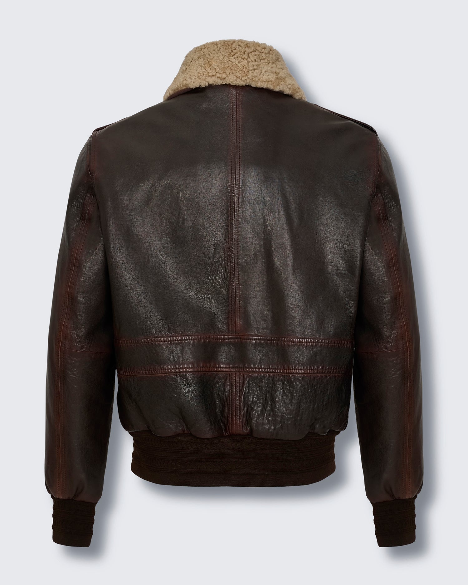 Dick Leather Aviator Jacket Brown
