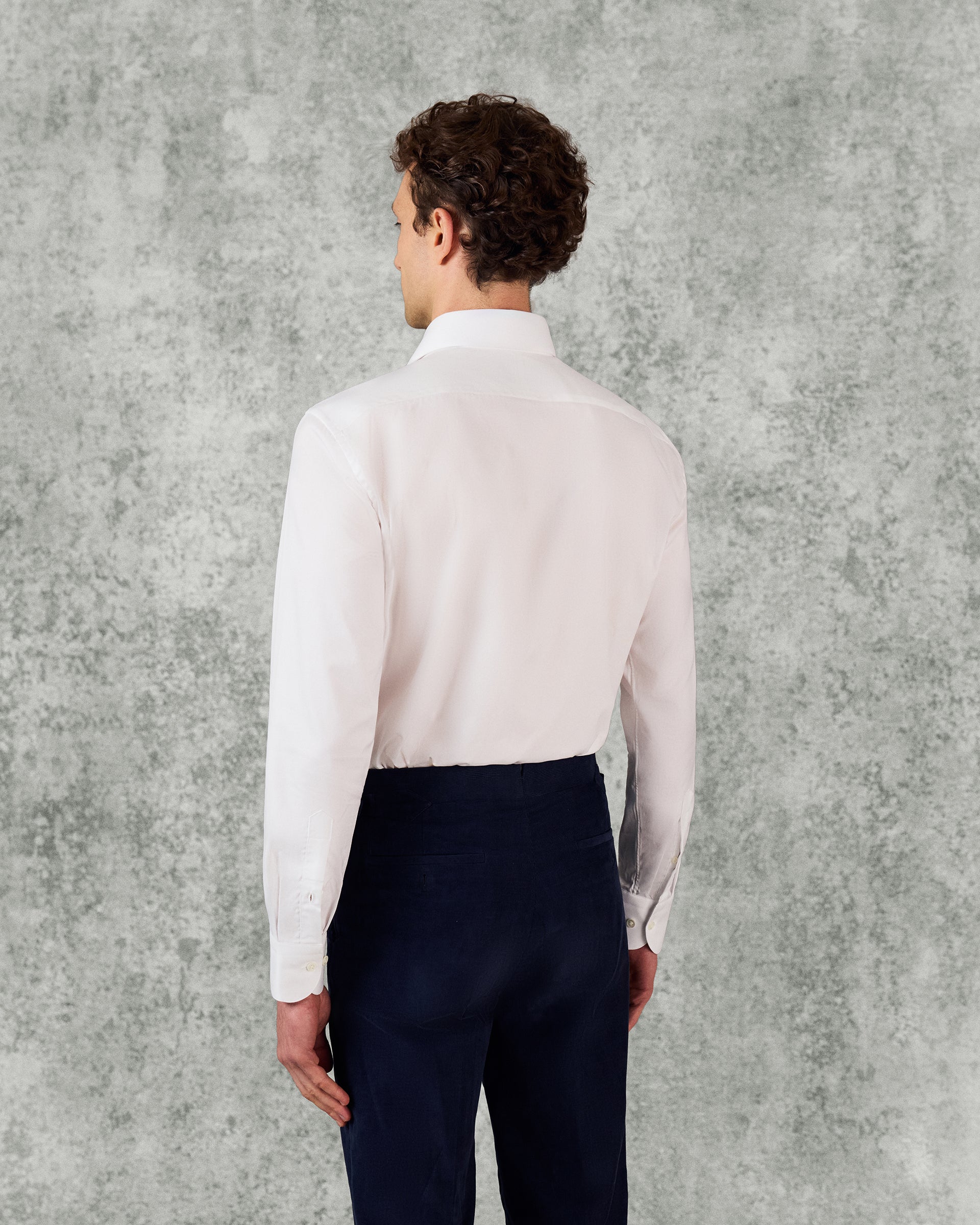 Digby Cotton Twill Single Cuff Shirt White