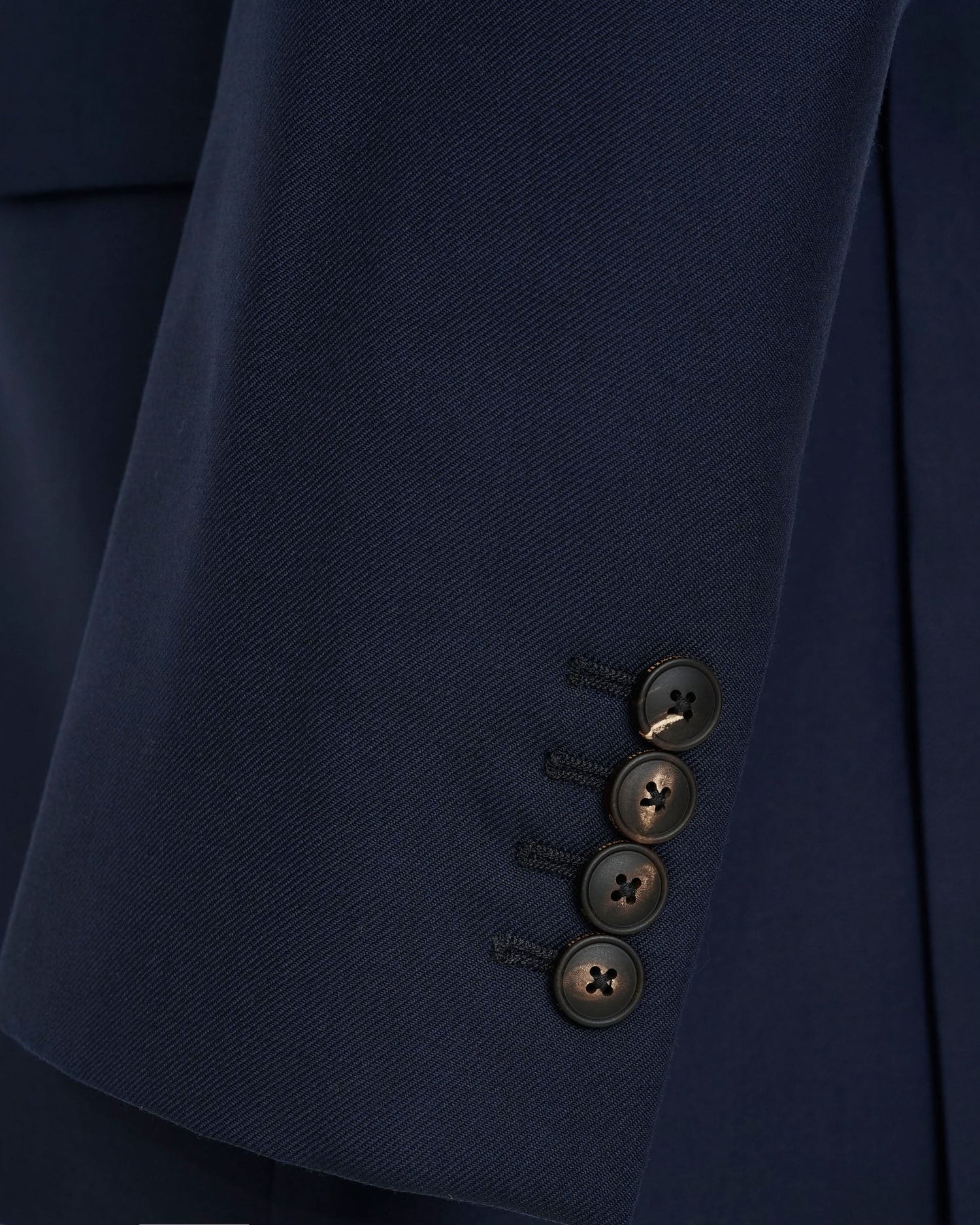 Doughty Wool Double Breasted Twill Suit Navy