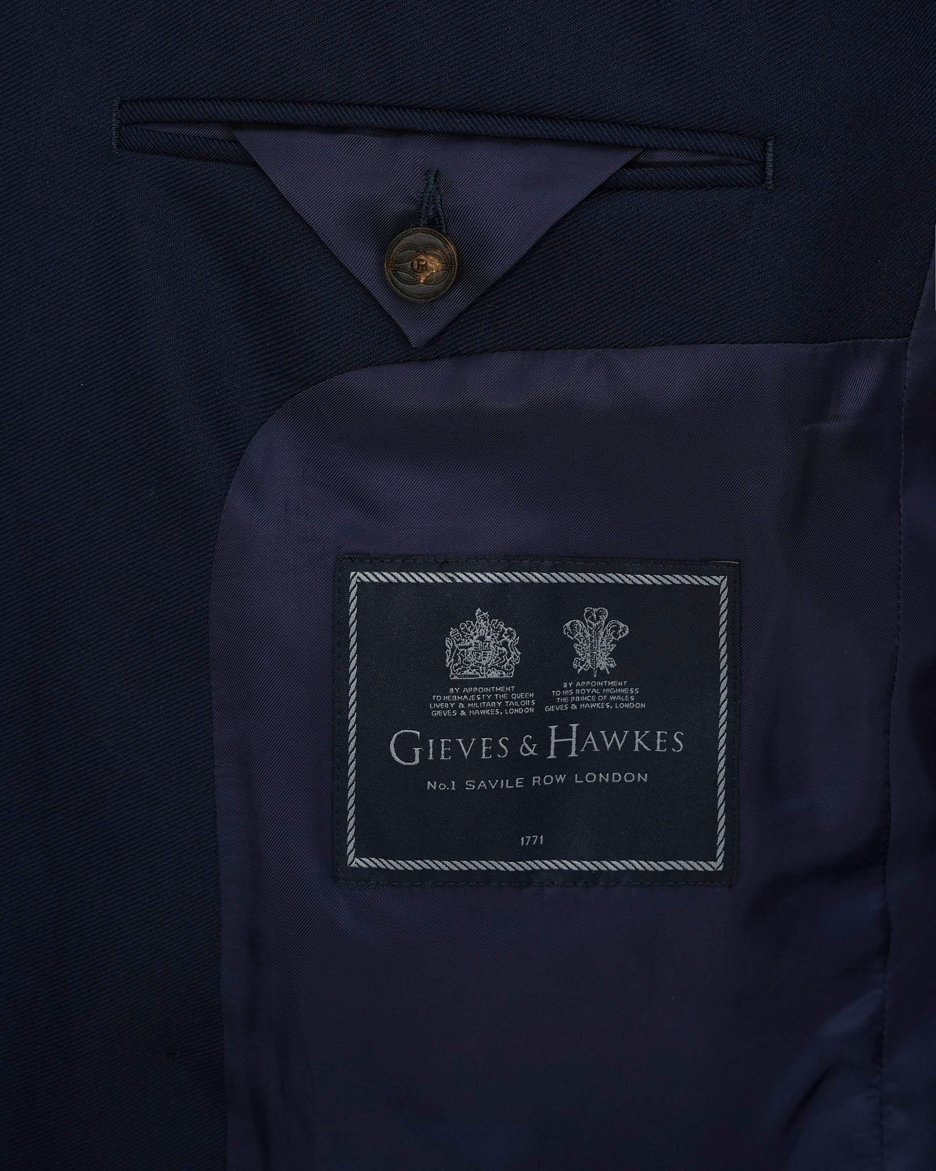 Doughty Wool Double Breasted Suit Jacket Navy