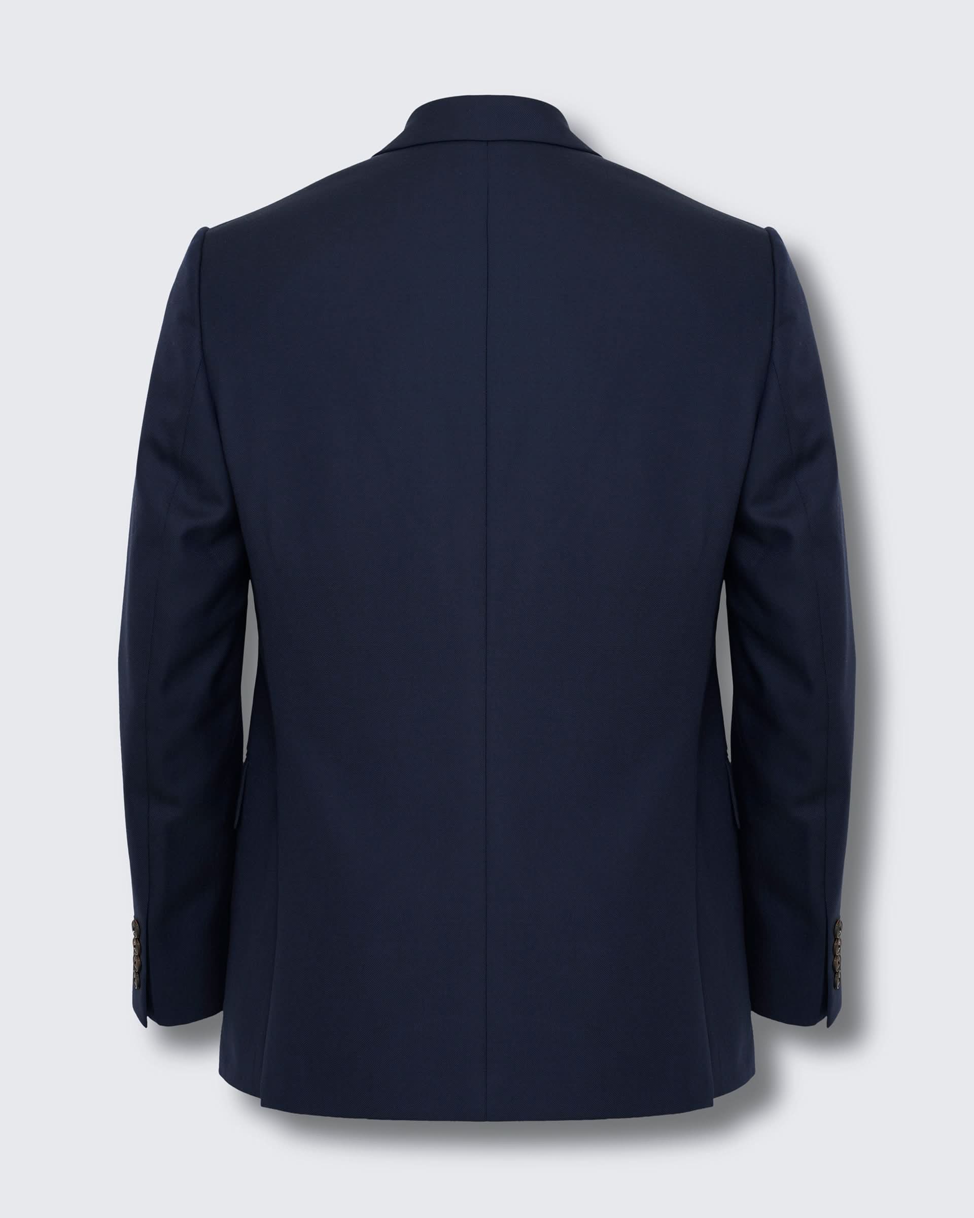 Doughty Wool Double Breasted Suit Jacket Navy