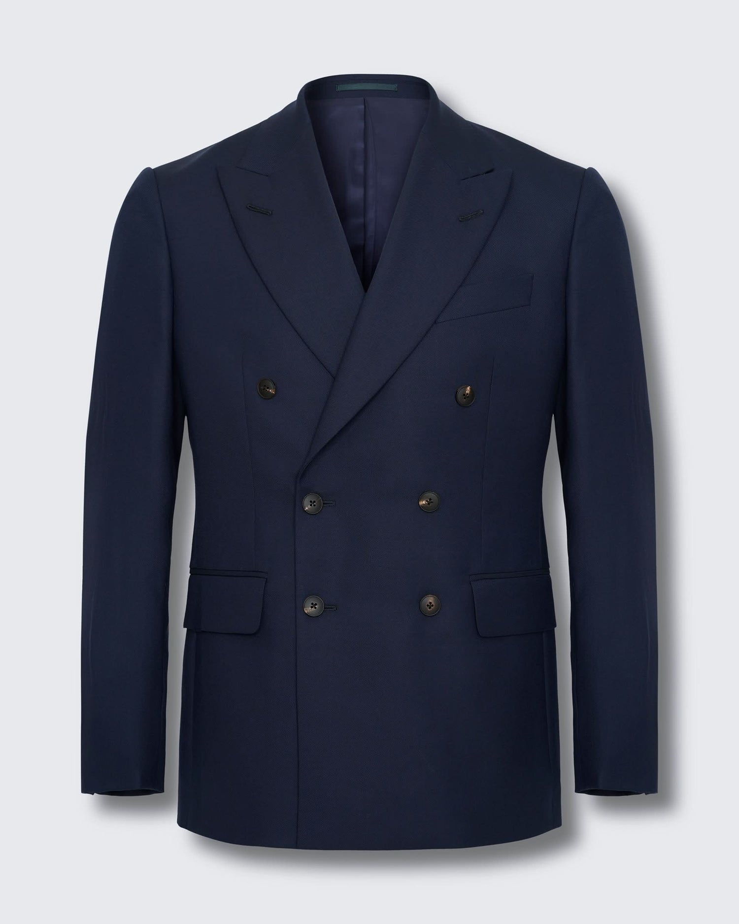 Doughty Wool Double Breasted Suit Jacket Navy