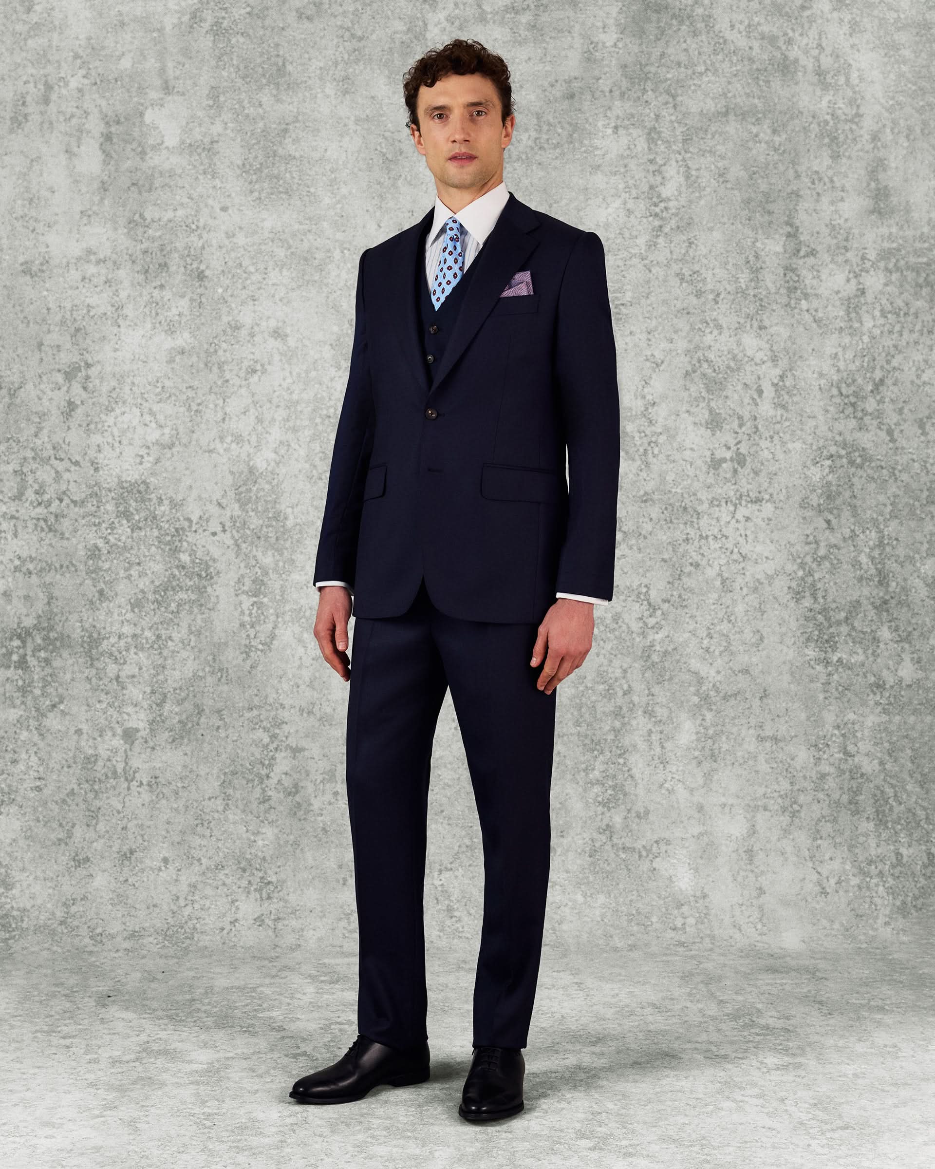 Lewis Wool & Linen Suit Navy – Gieves & Hawkes