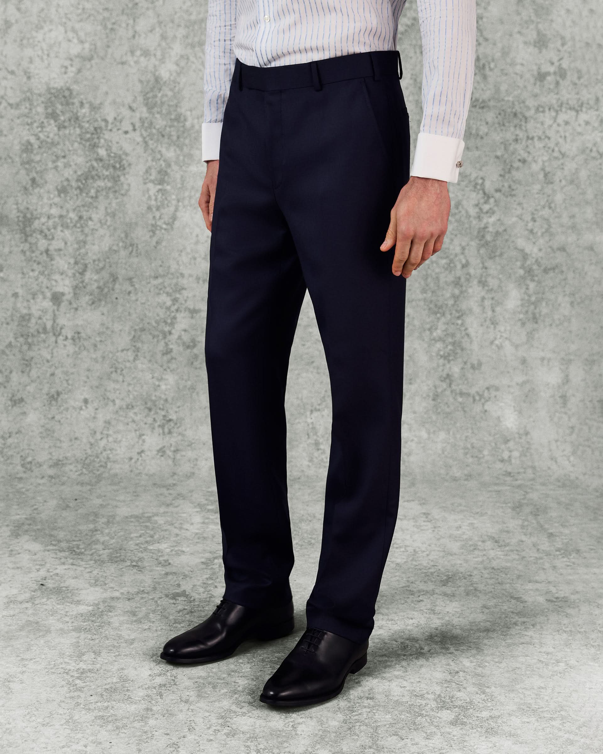 Doughty Wool Twill Single Breasted Suit Navy