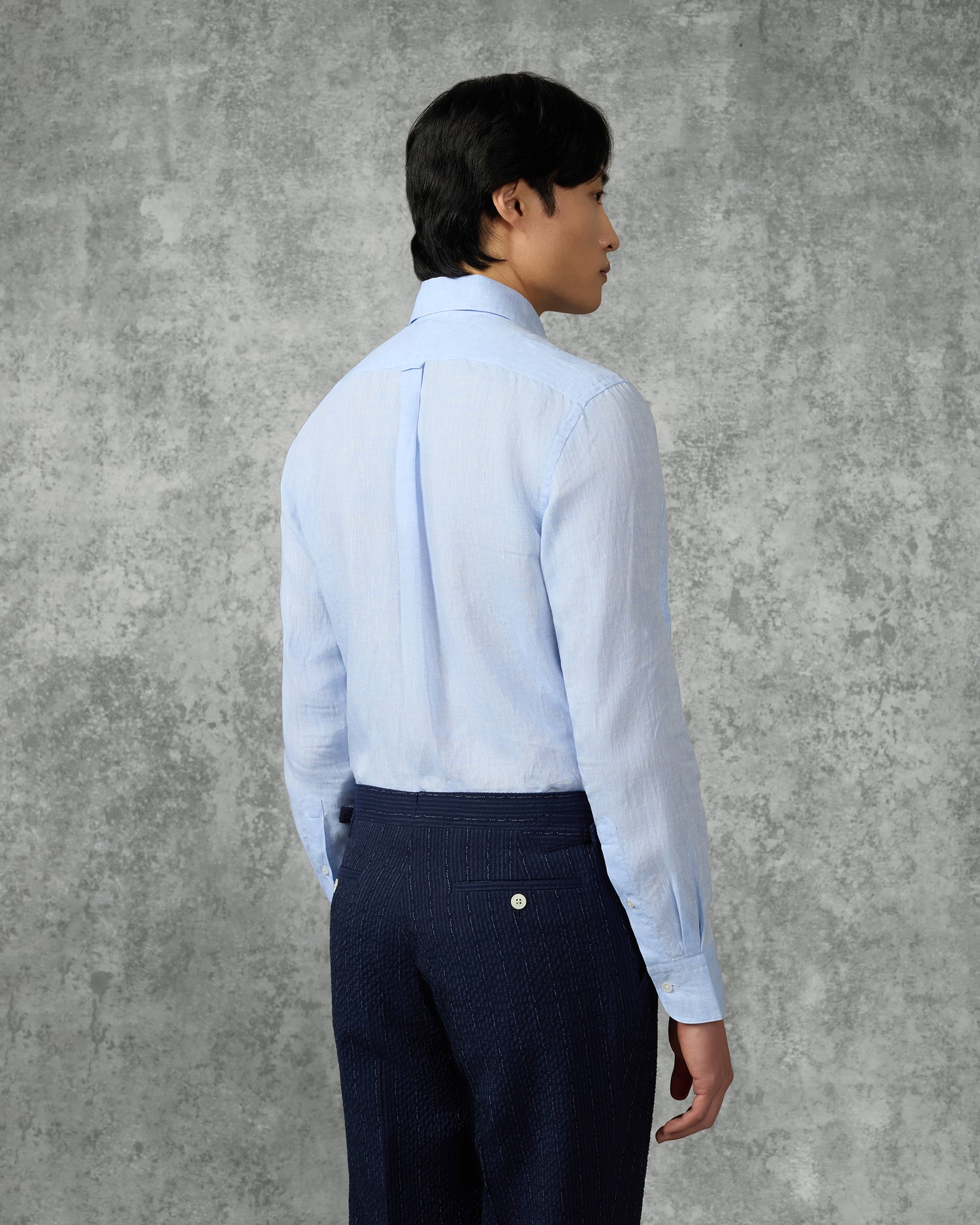 Dixon Linen Shirt Pale Blue