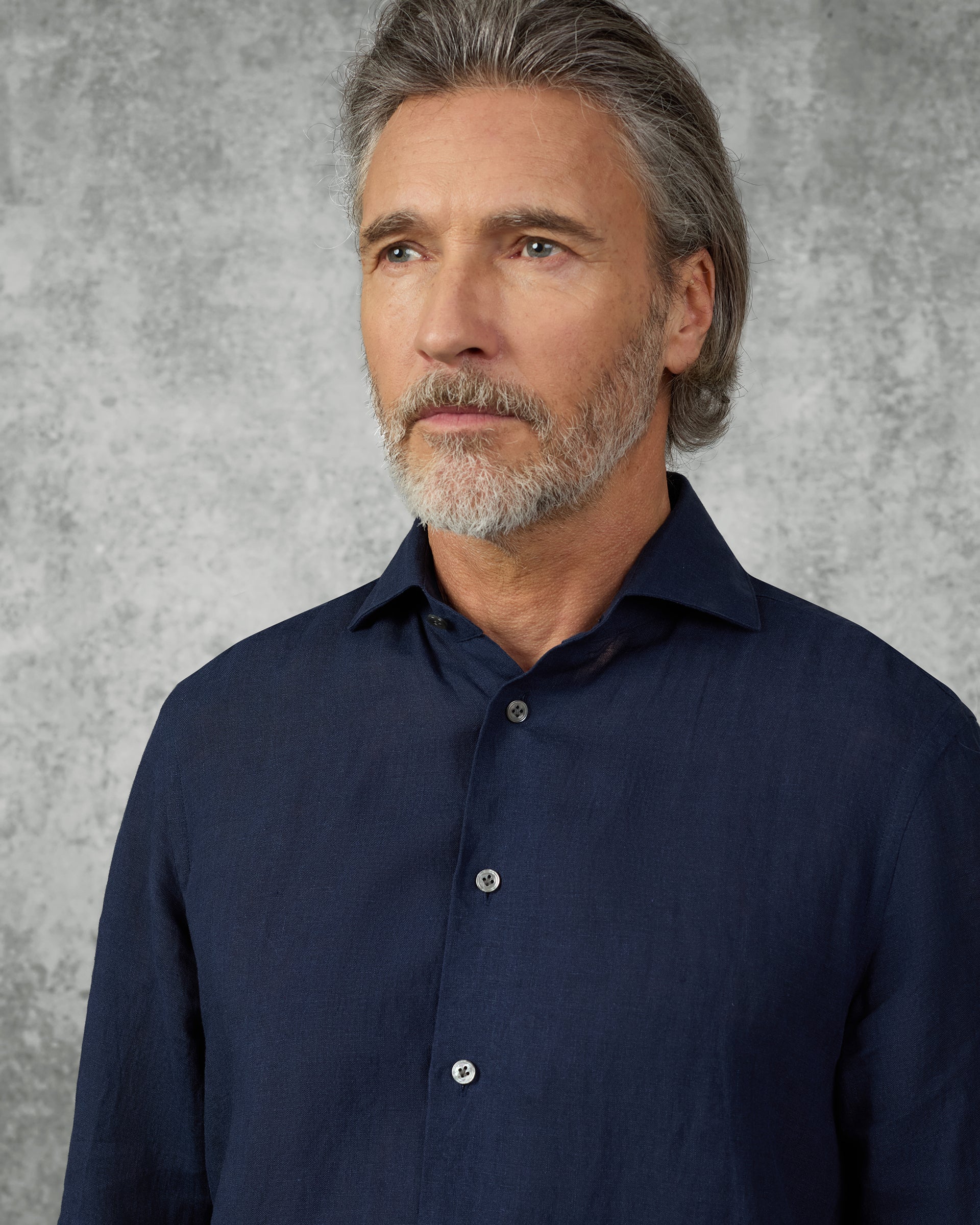 Dixon Linen Shirt Navy