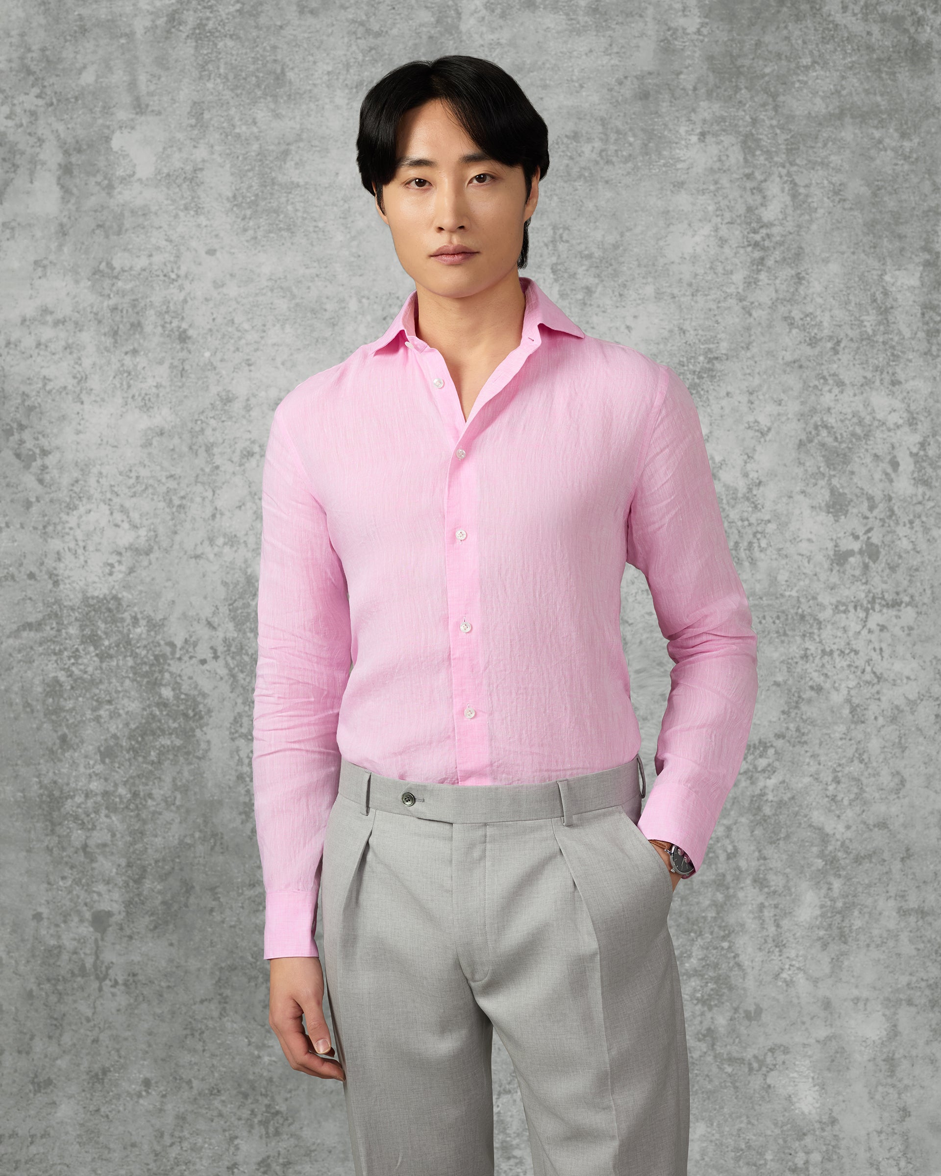 Dixon Linen Shirt Pink