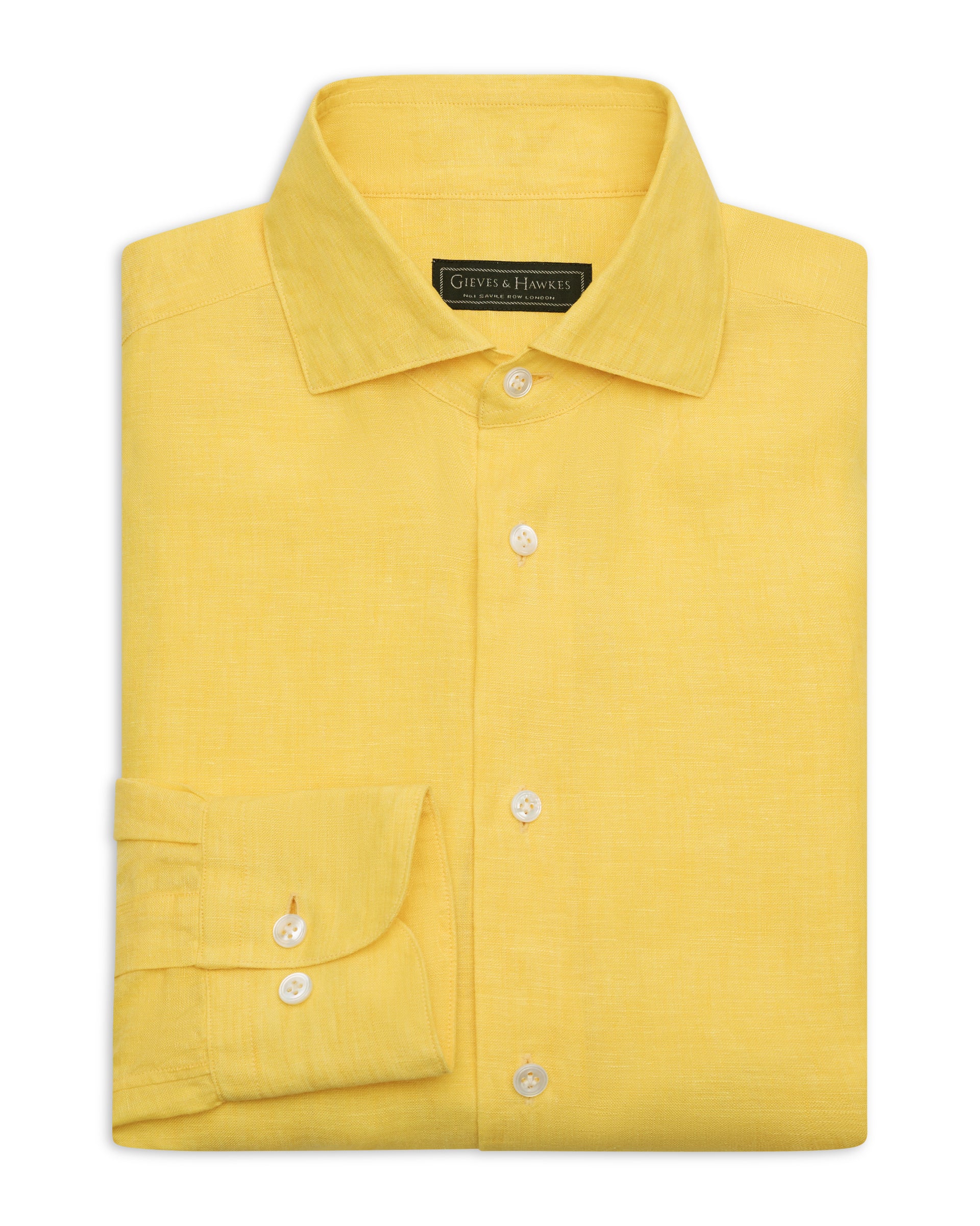 Dixon Linen Shirt Bright Yellow