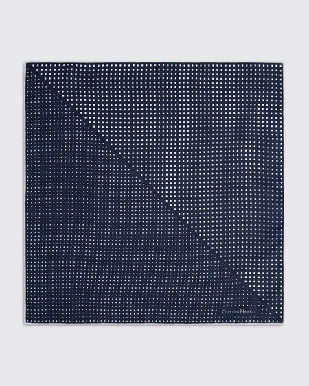 Domville Silk 4 Way Spot Navy & White