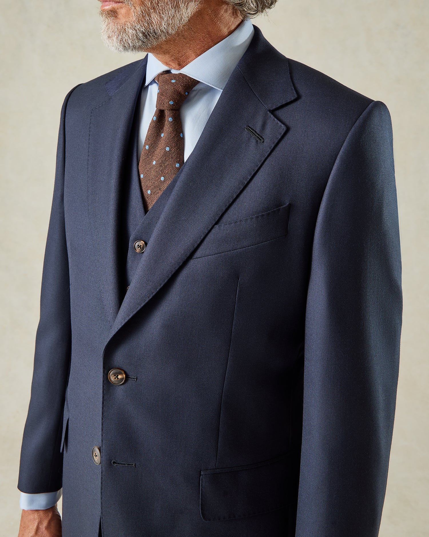 Doughty Wool Twill Suit Jacket Navy