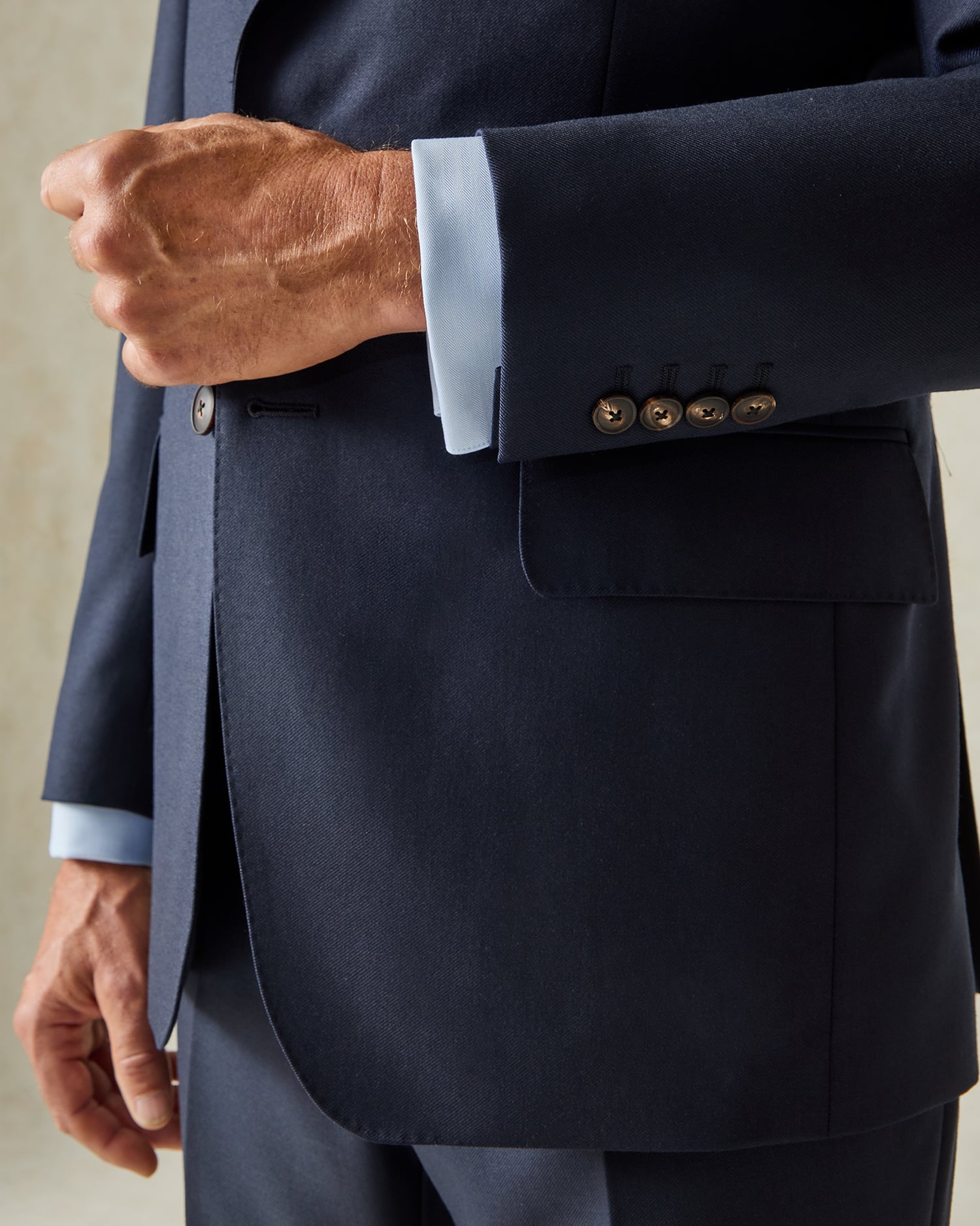 Doughty Wool Twill Suit Jacket Navy